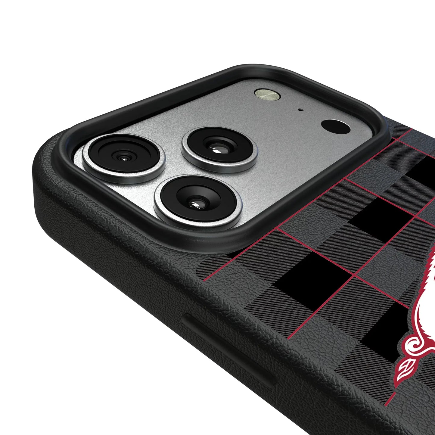 University of Arkansas Fayetteville Razorbacks Plaid MagSafe Compatible Phone Case for Apple iPhone