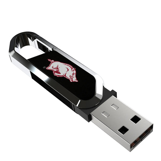 University of Arkansas Fayetteville Razorbacks Solid USB 64GB Clip Style Flash Drive