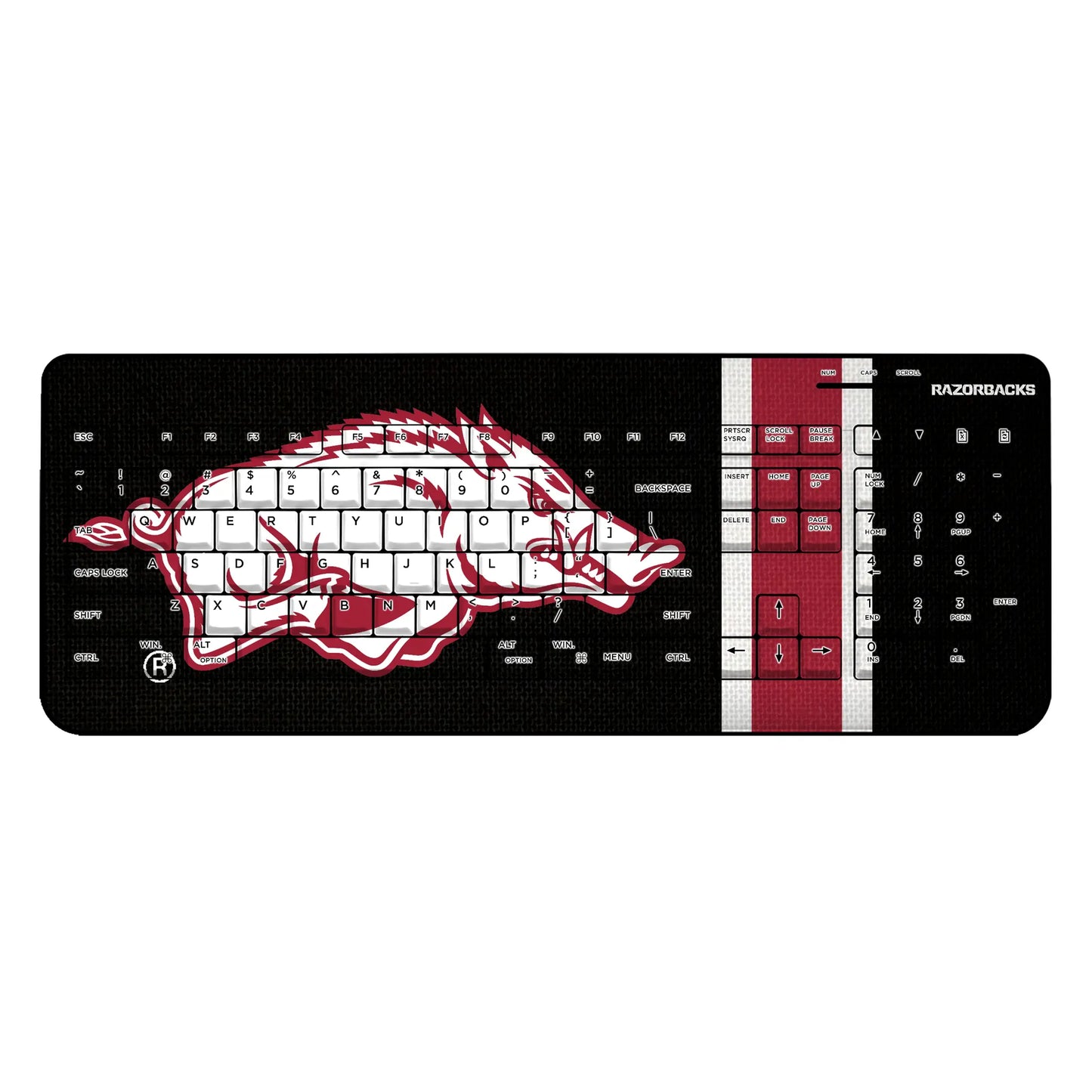 University of Arkansas Fayetteville Razorbacks Stripe Wireless USB Keyboard