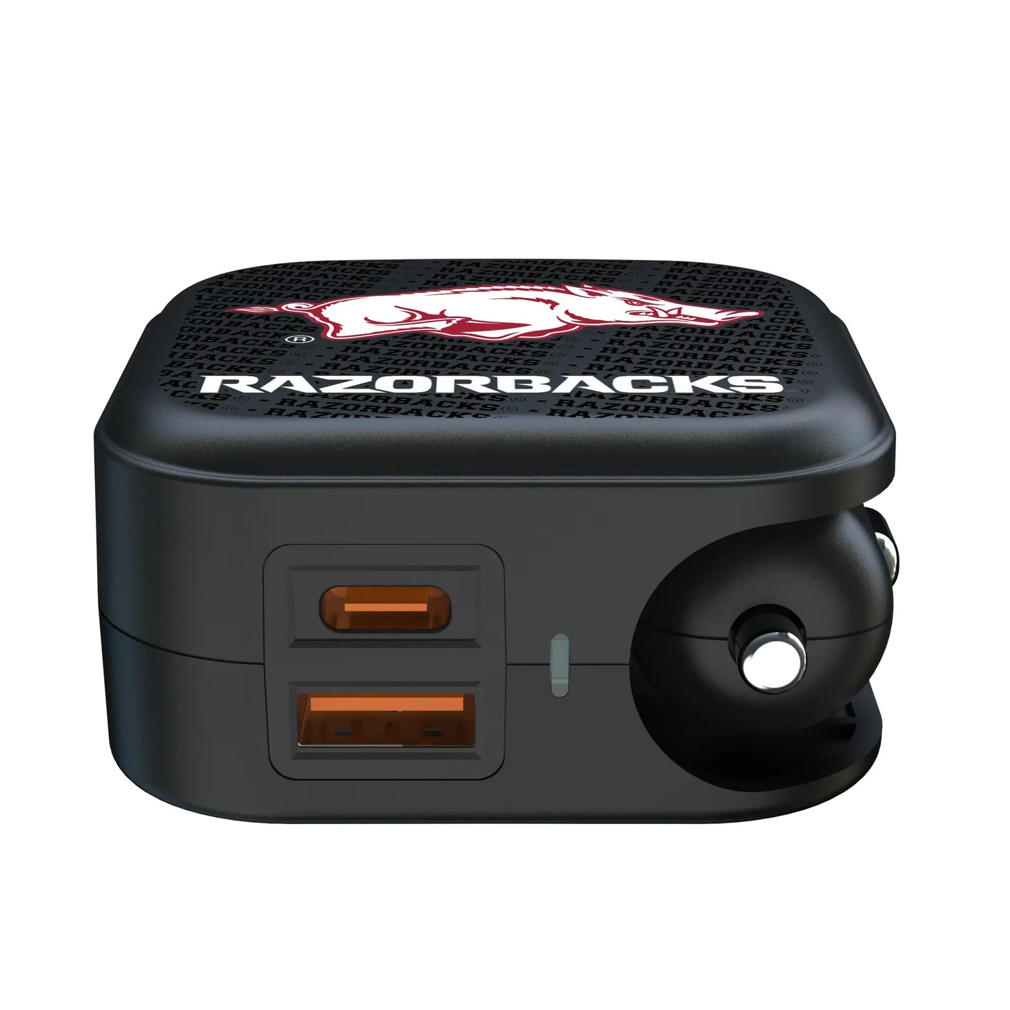University of Arkansas Fayetteville Razorbacks Text Backdrop 2 in 1 USB A/C Charger