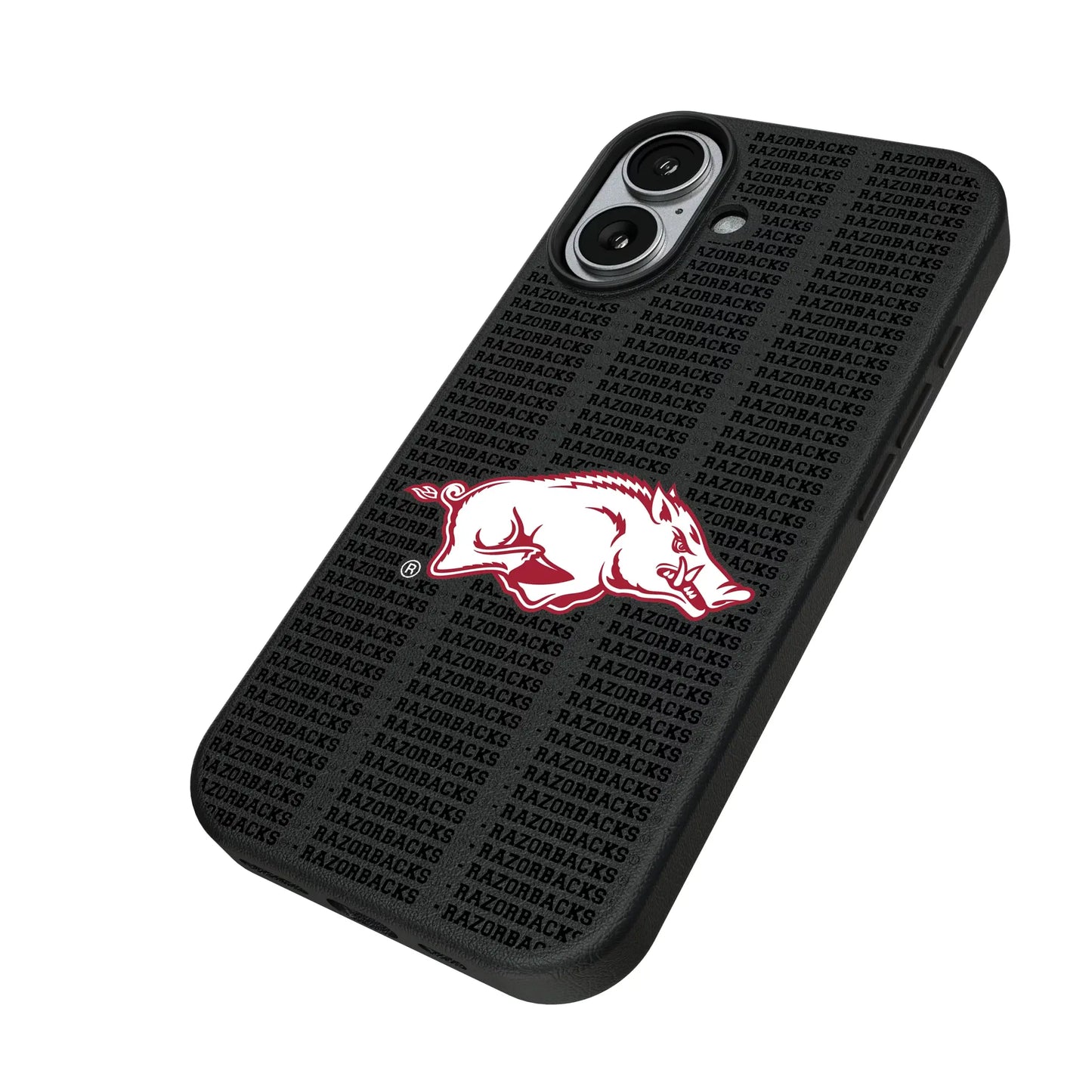 University of Arkansas Fayetteville Razorbacks Text Backdrop MagSafe Compatible Phone Case for Apple iPhone
