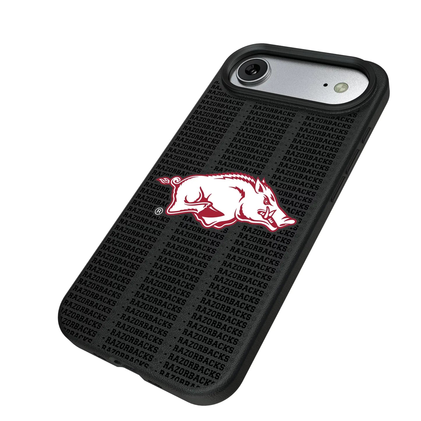 University of Arkansas Fayetteville Razorbacks Text Backdrop MagSafe Compatible Phone Case for Apple iPhone