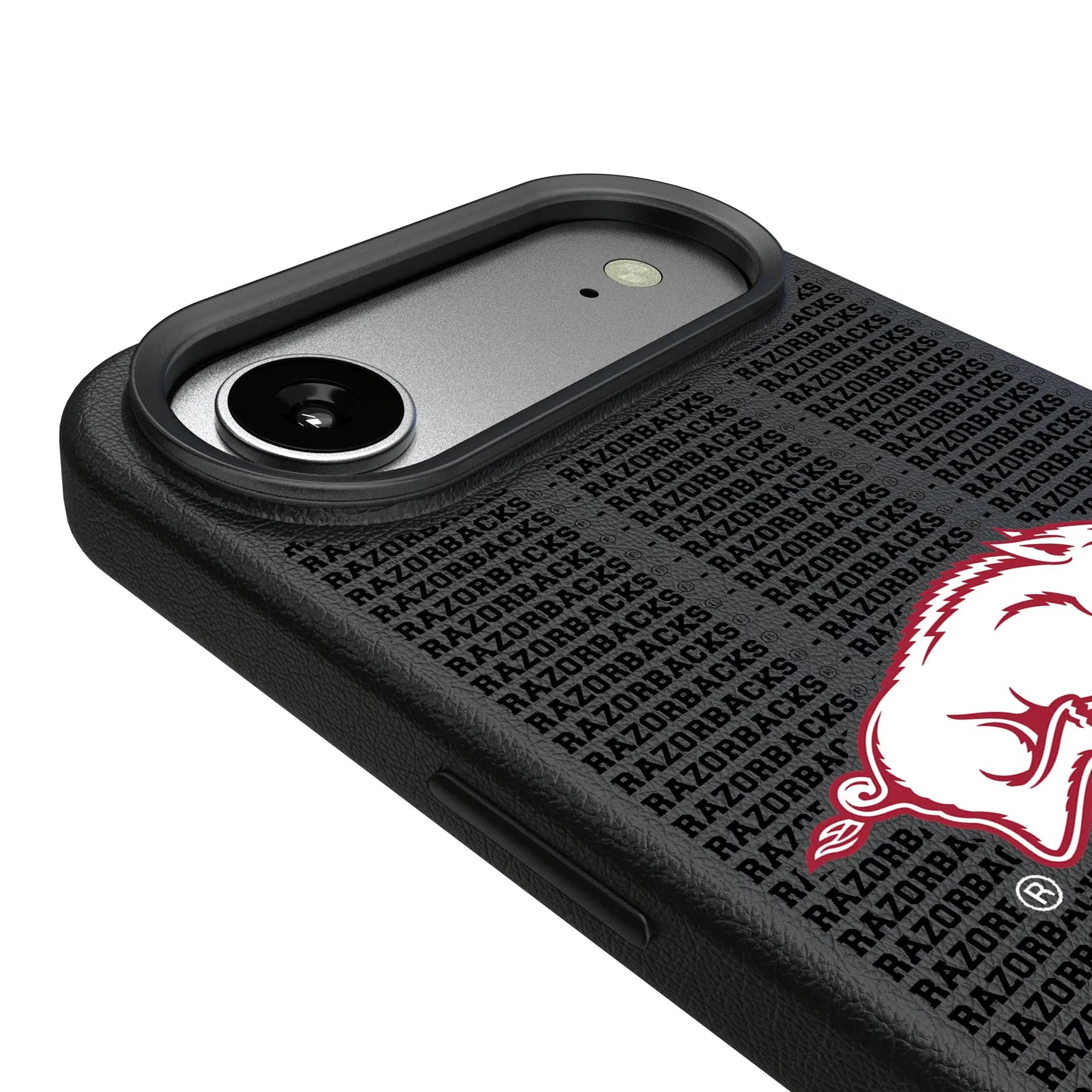 University of Arkansas Fayetteville Razorbacks Text Backdrop MagSafe Compatible Phone Case for Apple iPhone