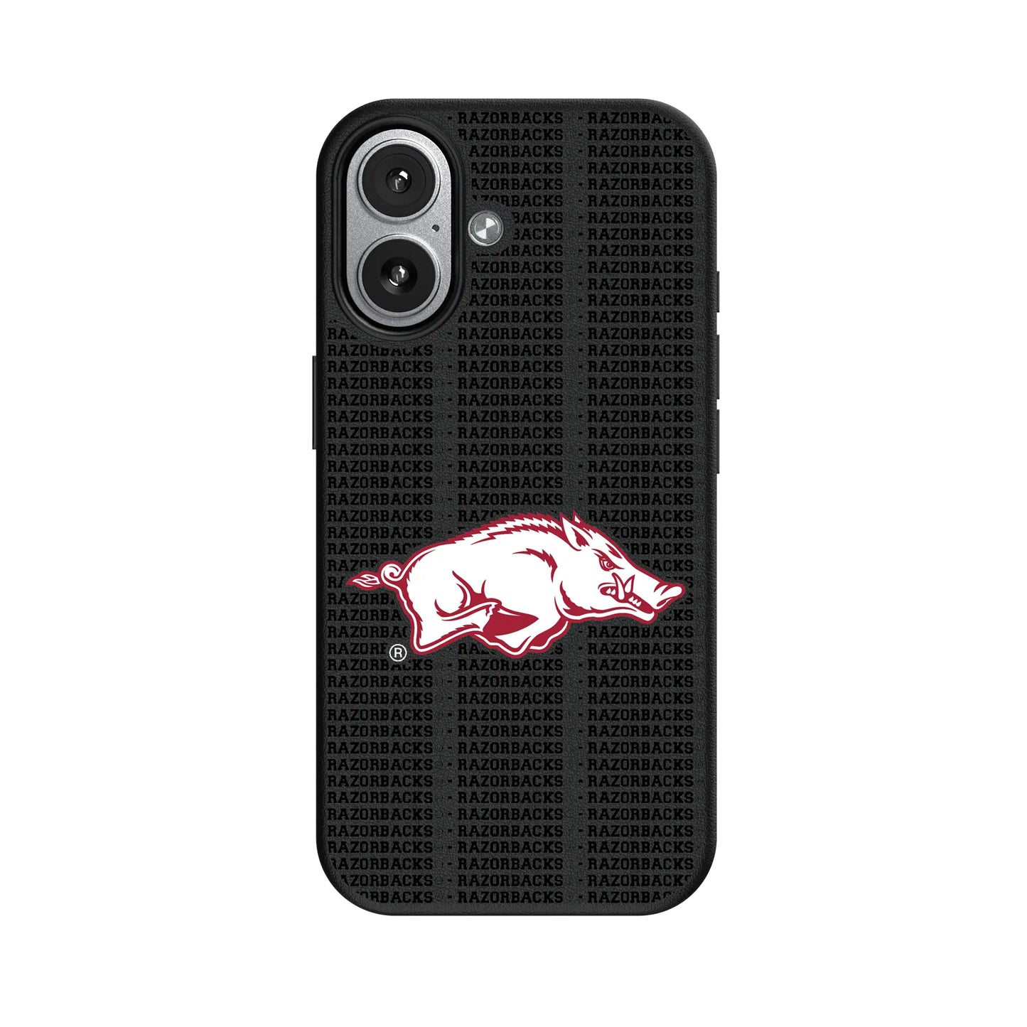 University of Arkansas Fayetteville Razorbacks Text Backdrop MagSafe Compatible Phone Case for Apple iPhone