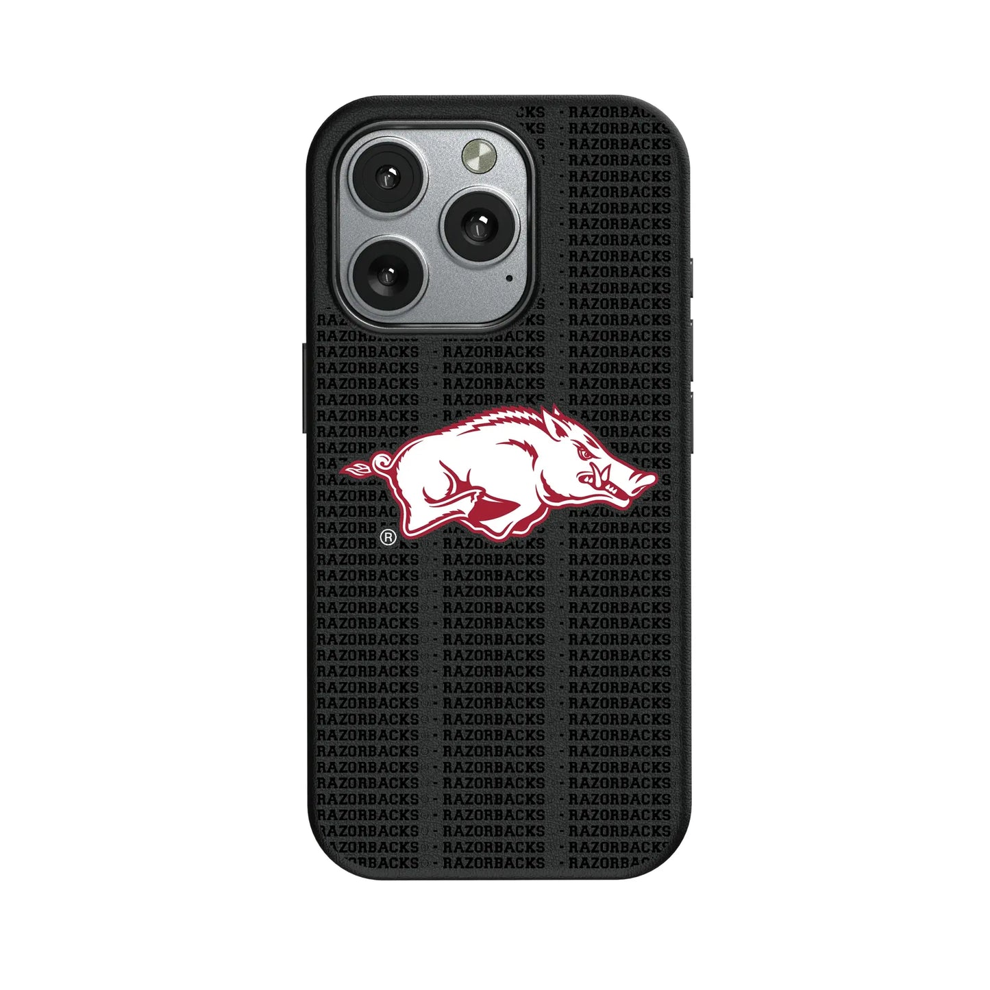 University of Arkansas Fayetteville Razorbacks Text Backdrop MagSafe Compatible Phone Case for Apple iPhone