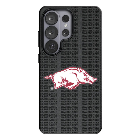 University of Arkansas Fayetteville Razorbacks Text Backdrop MagSafe Compatible Phone Case for Samsung Galaxy