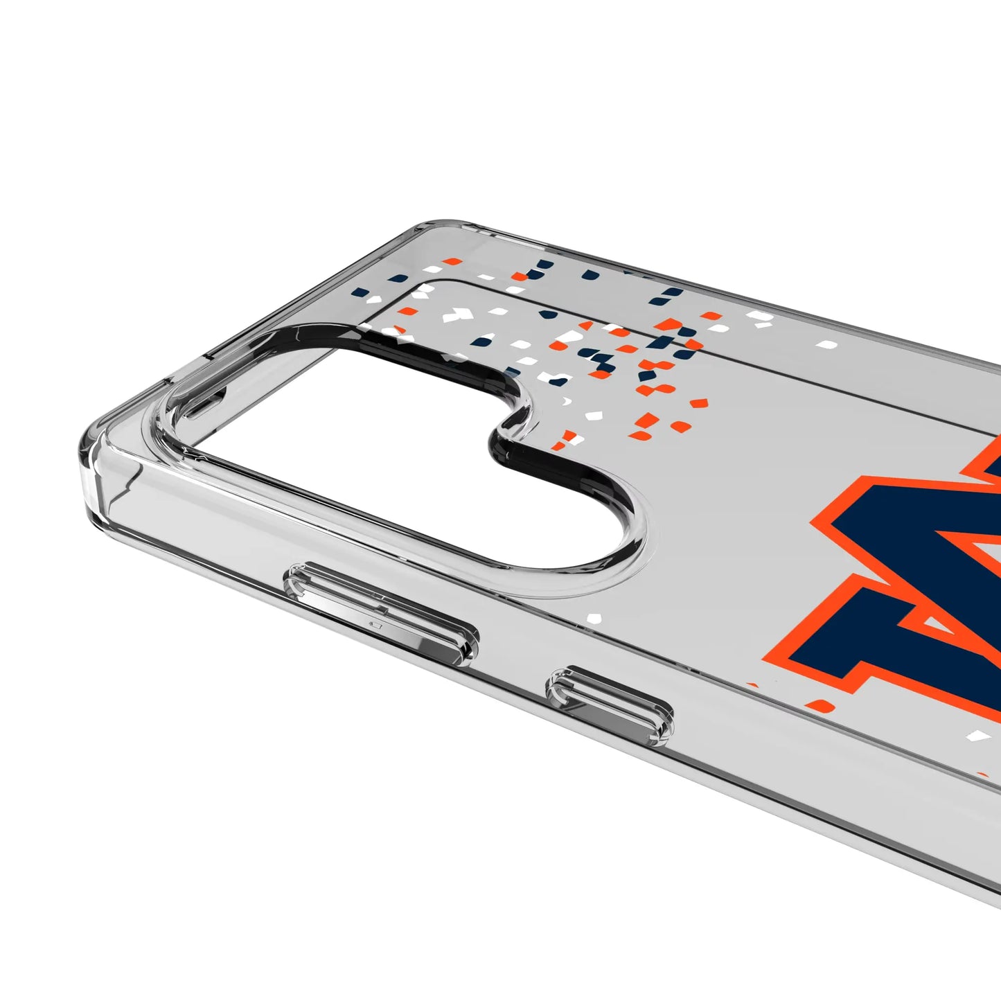 University of Auburn Tigers Confetti Clear Phone Case for Samsung Galaxy