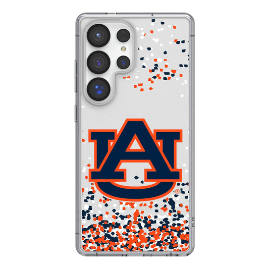 University of Auburn Tigers Confetti Clear Phone Case for Samsung Galaxy