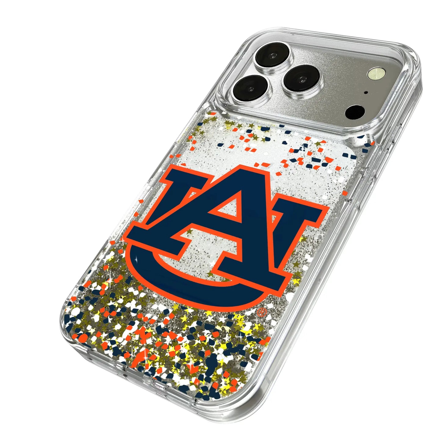 University of Auburn Tigers Confetti Glitter Phone Case for Apple iPhone