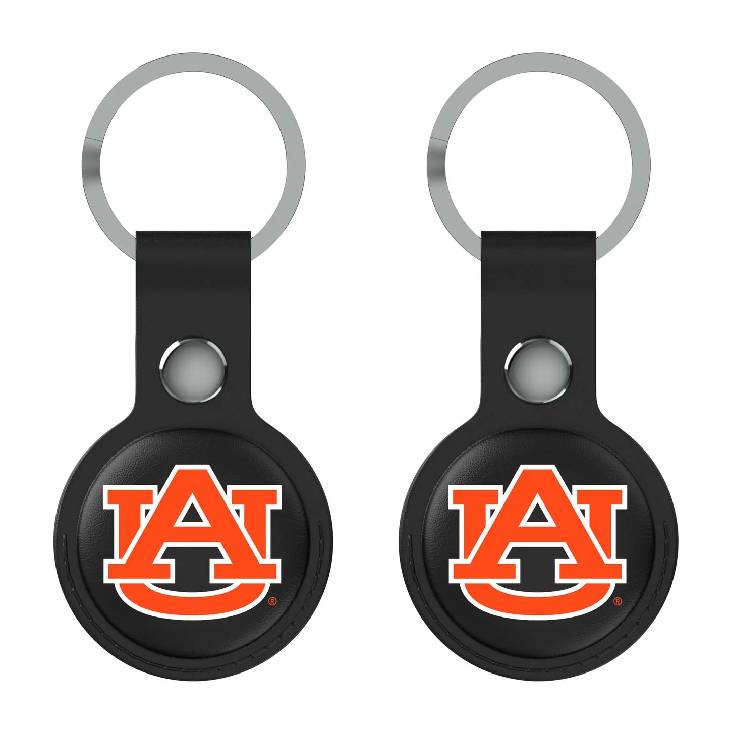 University of Auburn Tigers Insignia Black Airtag Holder 2-Pack