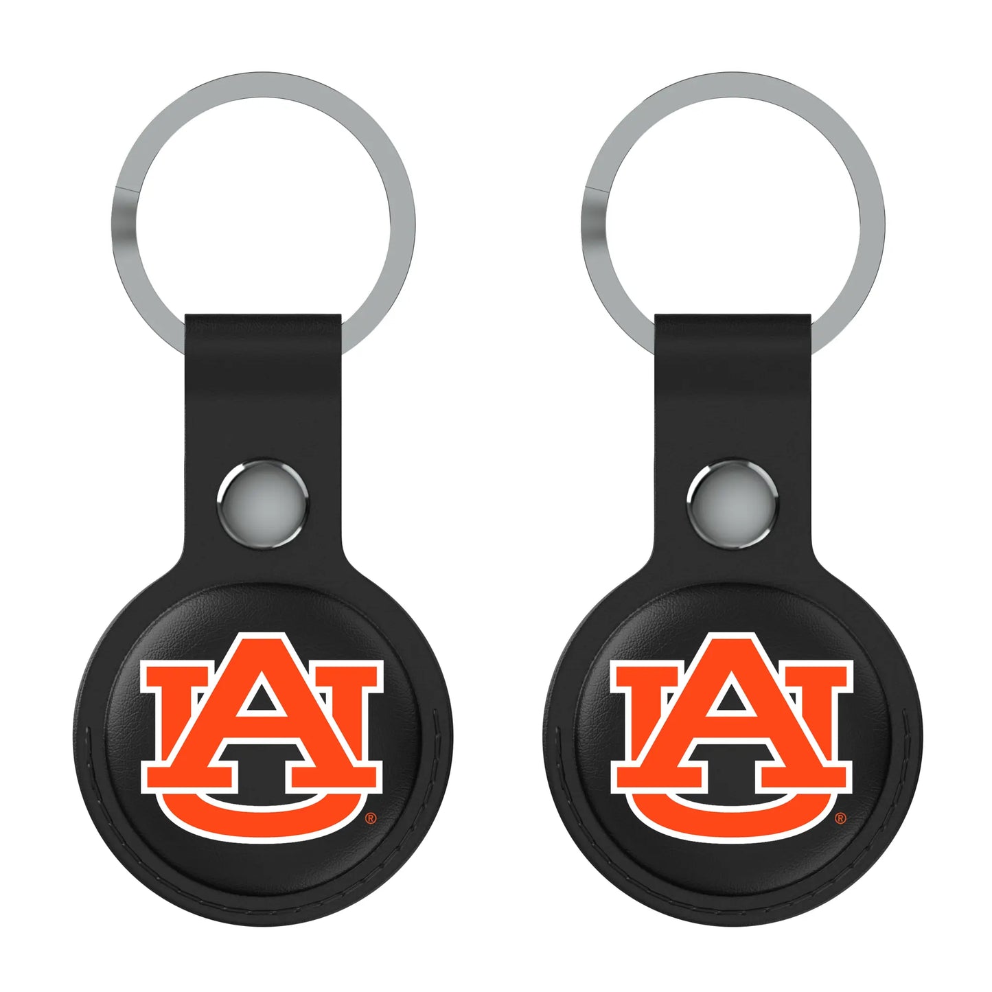 University of Auburn Tigers Insignia Black Airtag Holder 2-Pack