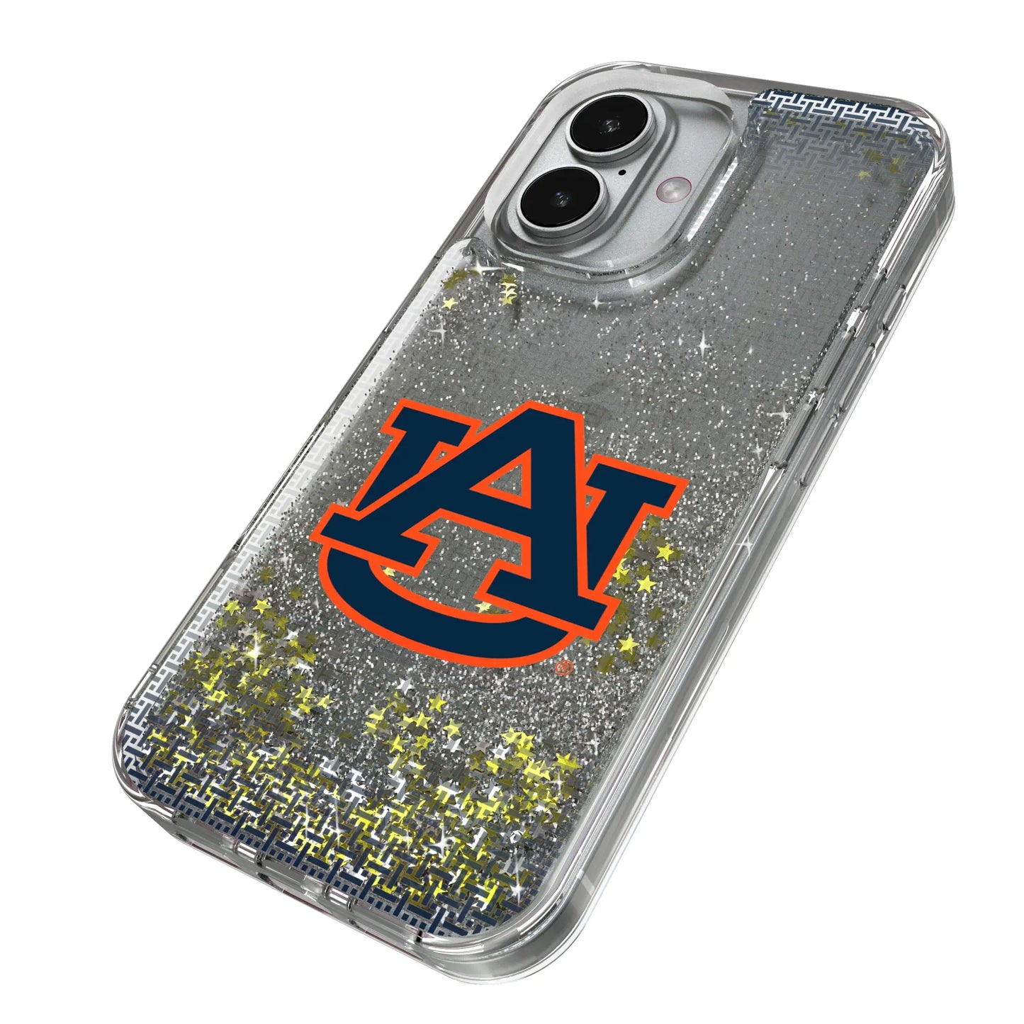 University of Auburn Tigers Linen Glitter Phone Case for Apple iPhone