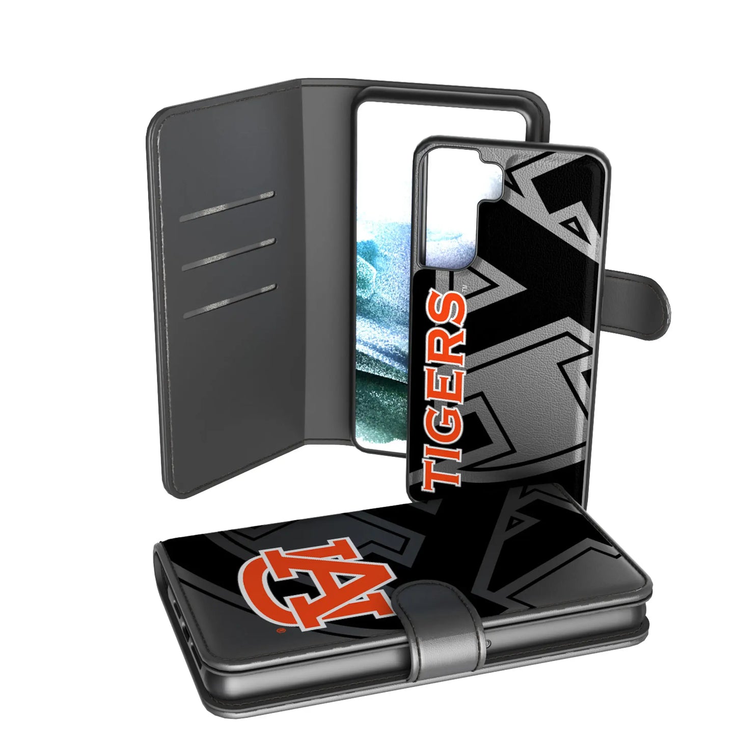 University of Auburn Tigers Monocolor Tilt Wallet Phone Case for Apple iPhone
