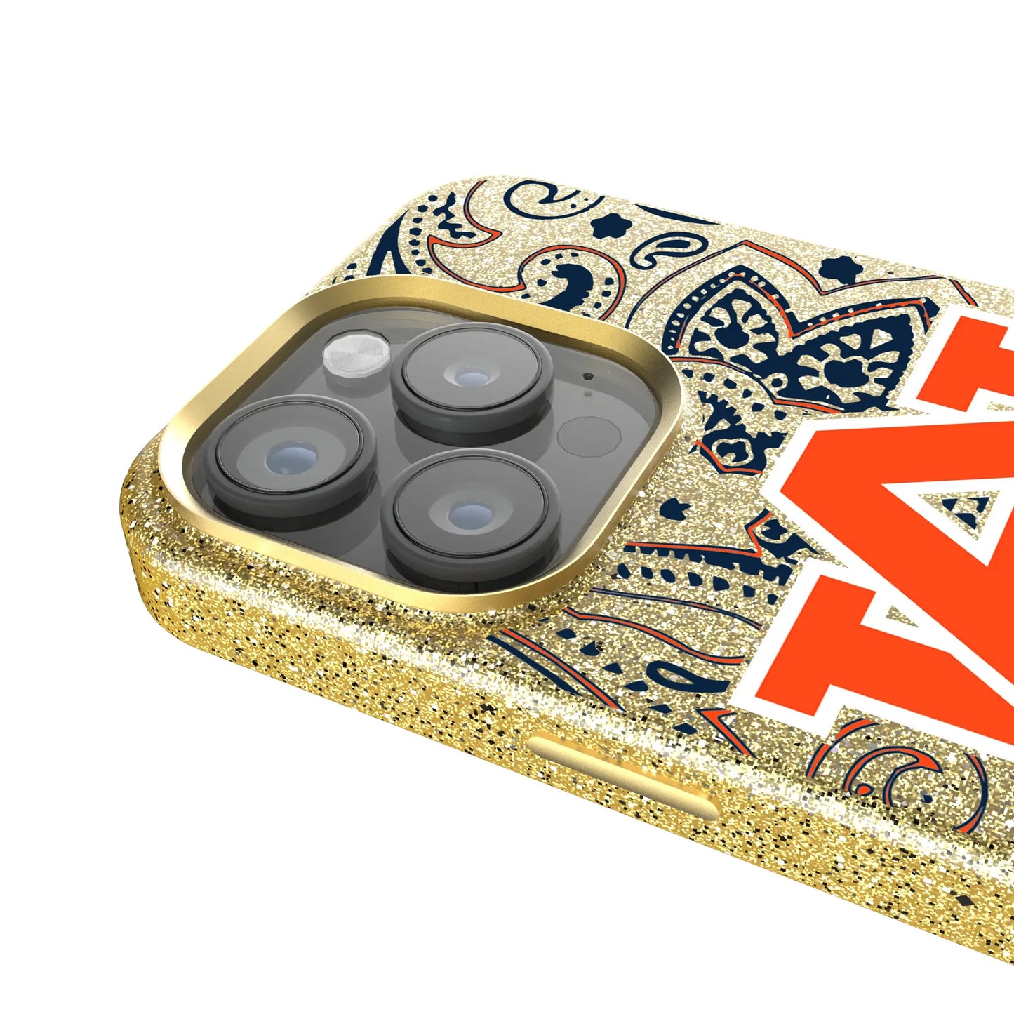 University of Auburn Tigers Paisley Bling Phone Case for Apple iPhone