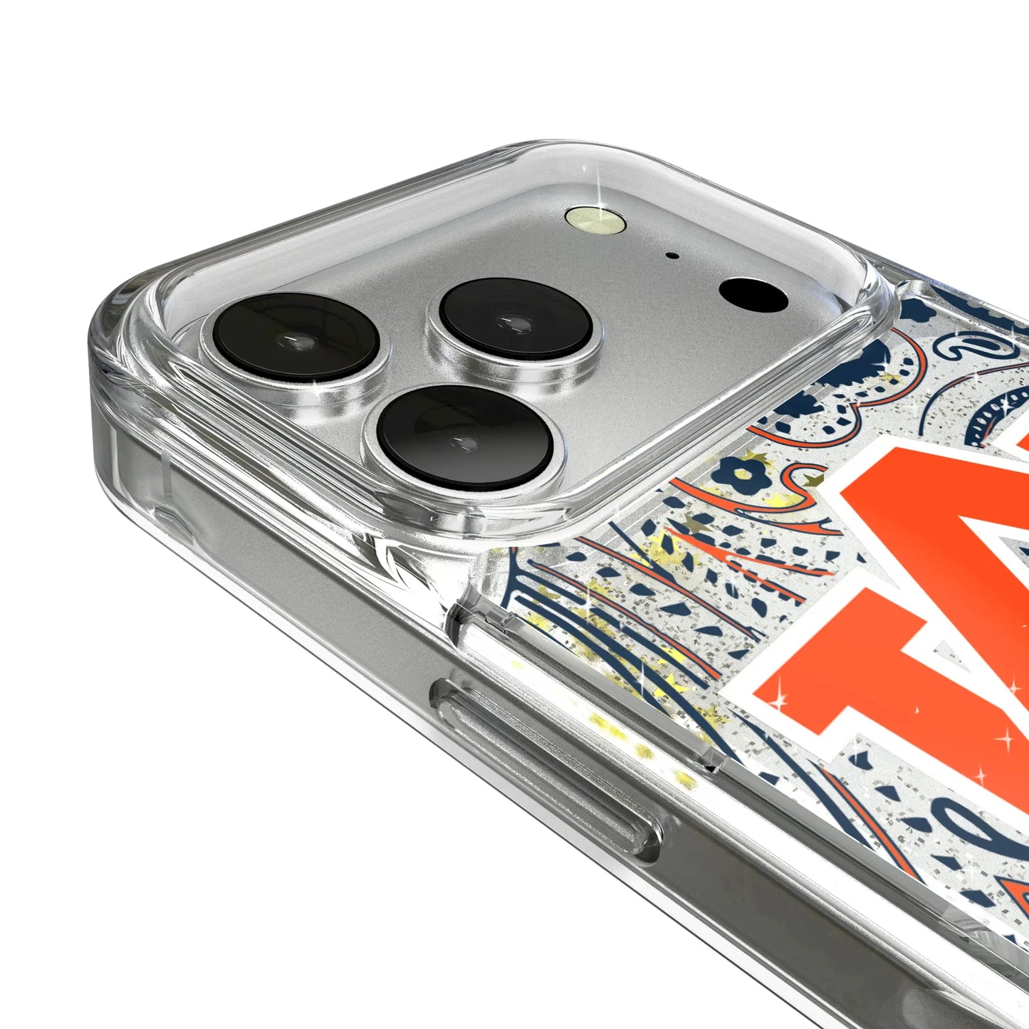 University of Auburn Tigers Paisley Glitter Phone Case for Apple iPhone
