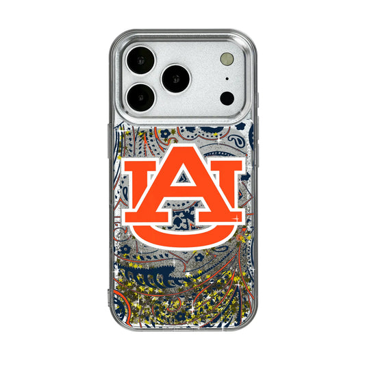 University of Auburn Tigers Paisley Glitter Phone Case for Apple iPhone