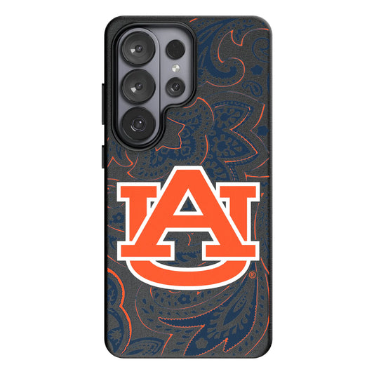 University of Auburn Tigers Paisley MagSafe Compatible Phone Case for Samsung Galaxy