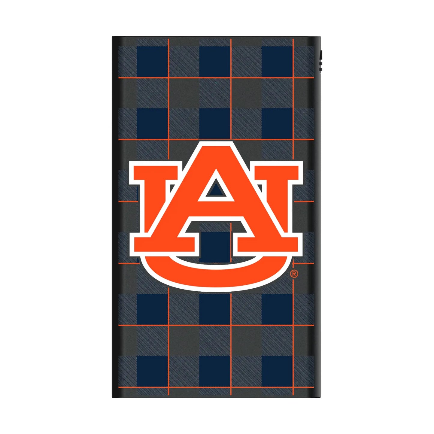 University of Auburn Tigers Plaid 5000mAh Flat Powerbank