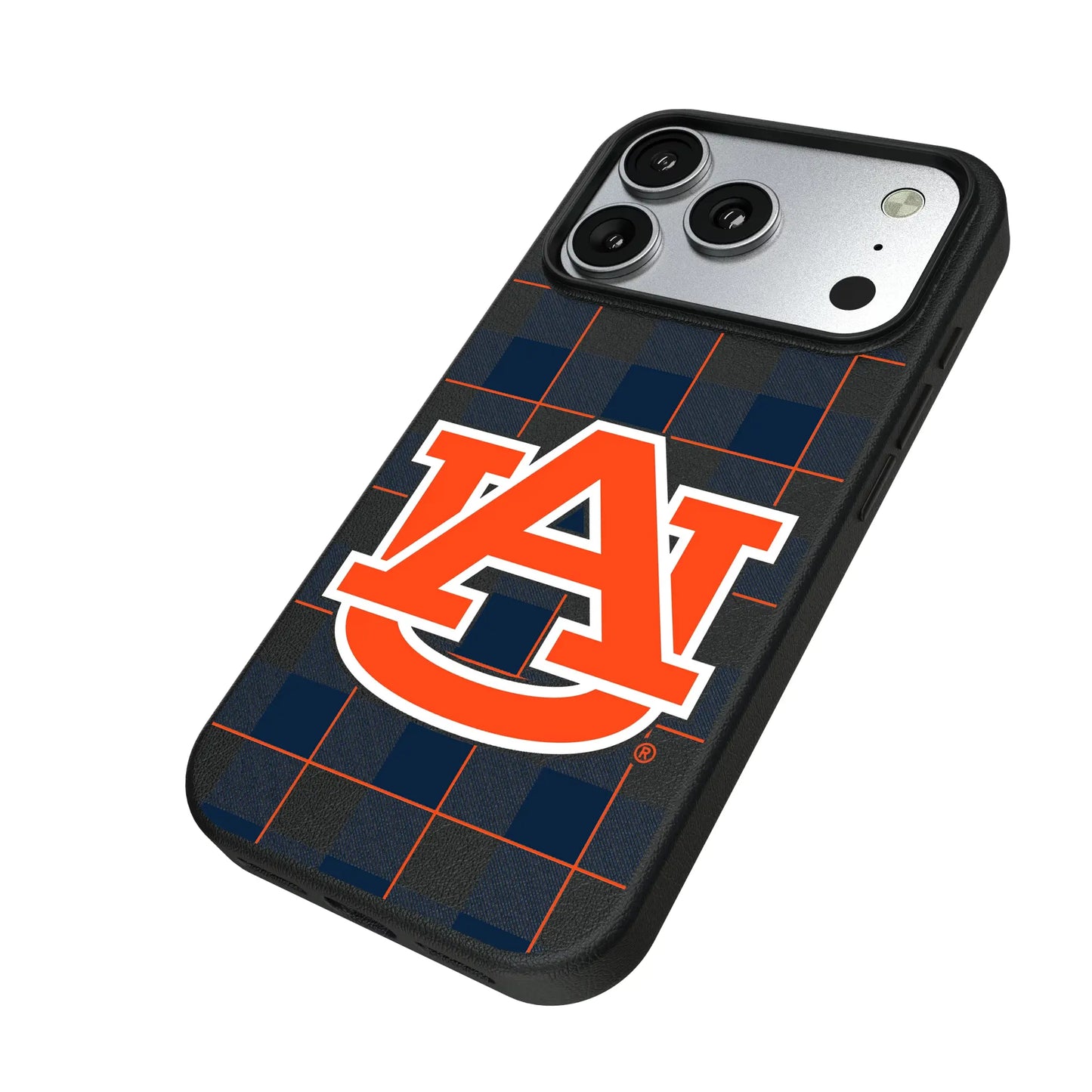 University of Auburn Tigers Plaid MagSafe Compatible Phone Case for Apple iPhone