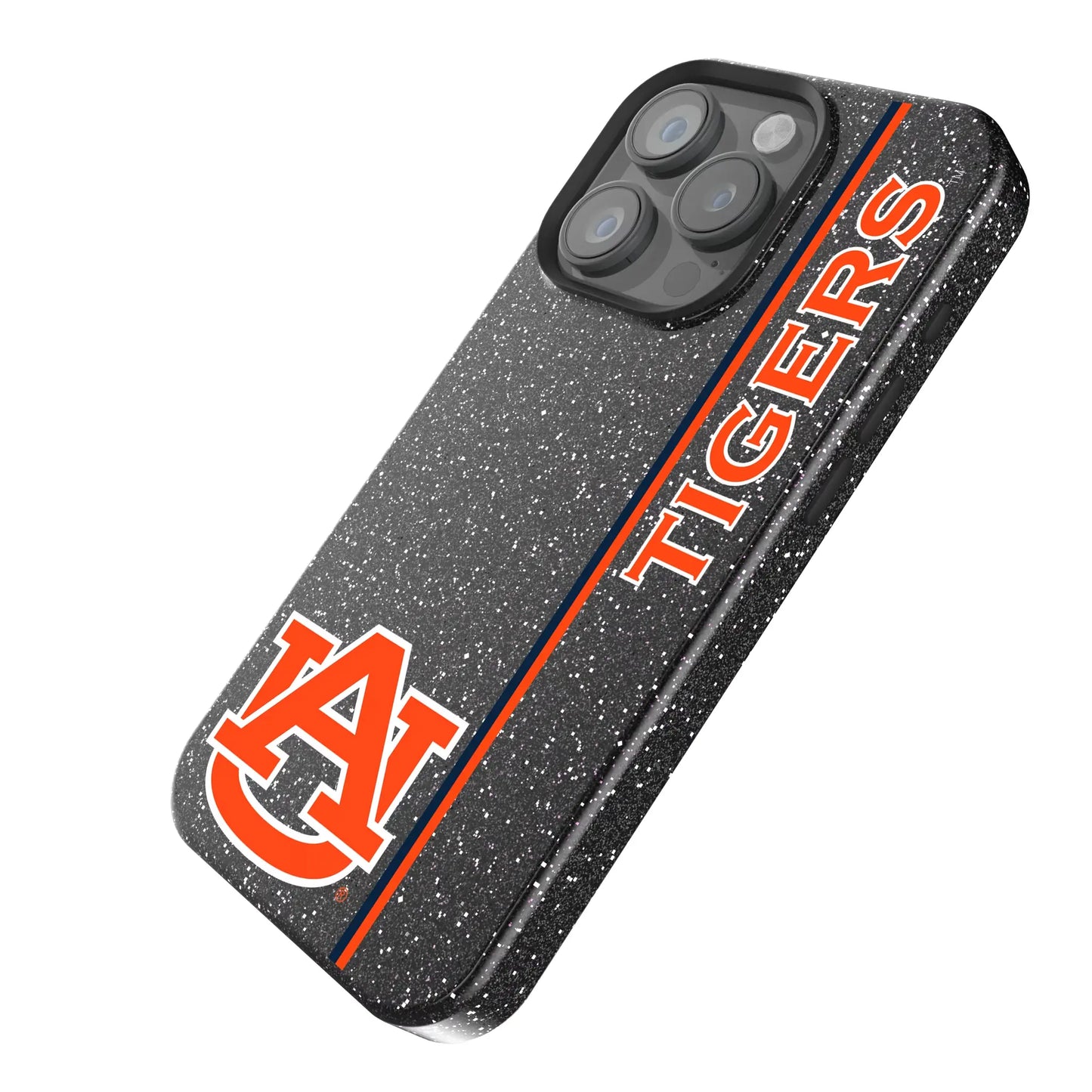 University of Auburn Tigers Sidebar Black Bling Phone Case for Apple iPhone