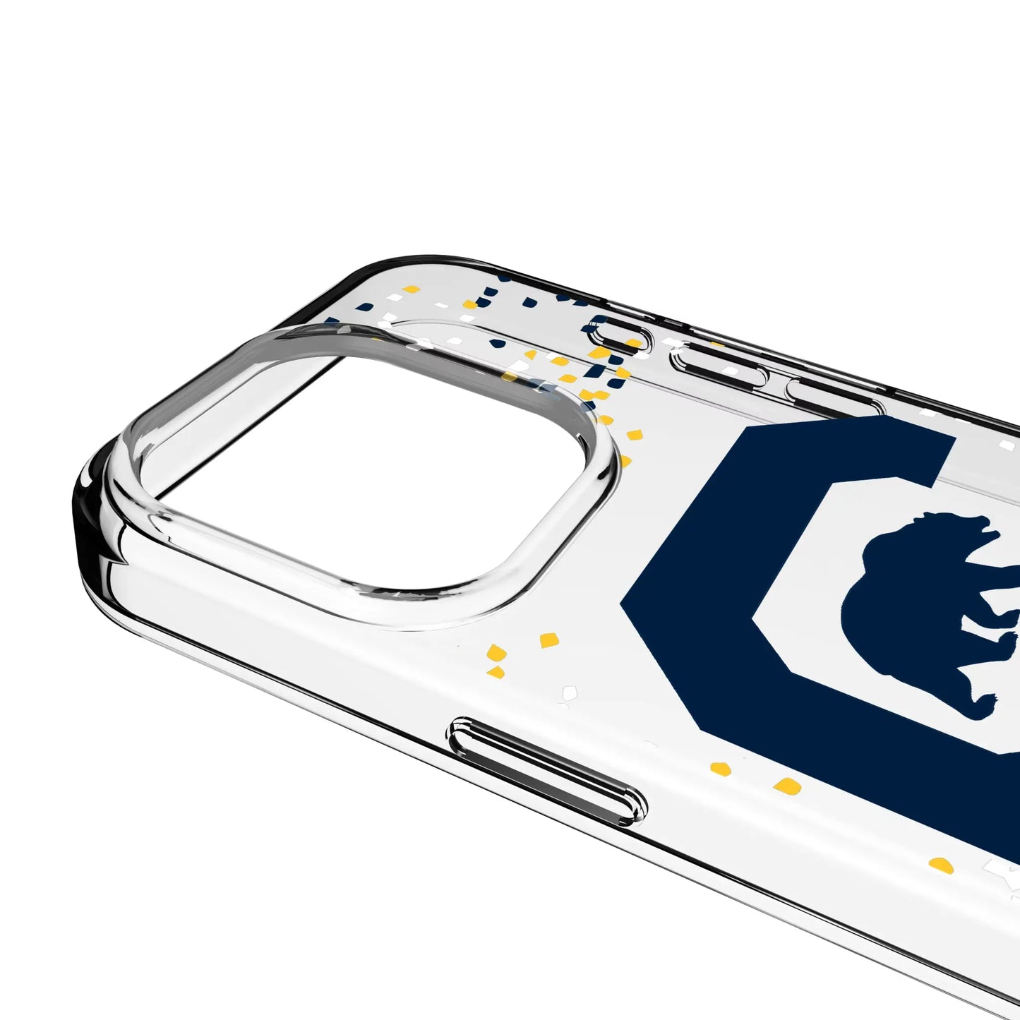 University of California Berkeley Golden Bears Confetti Clear Phone Case for Apple iPhone