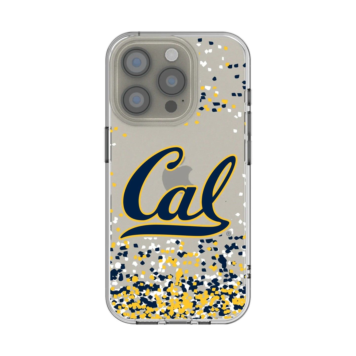 University of California Berkeley Golden Bears Confetti Clear Phone Case for Apple iPhone