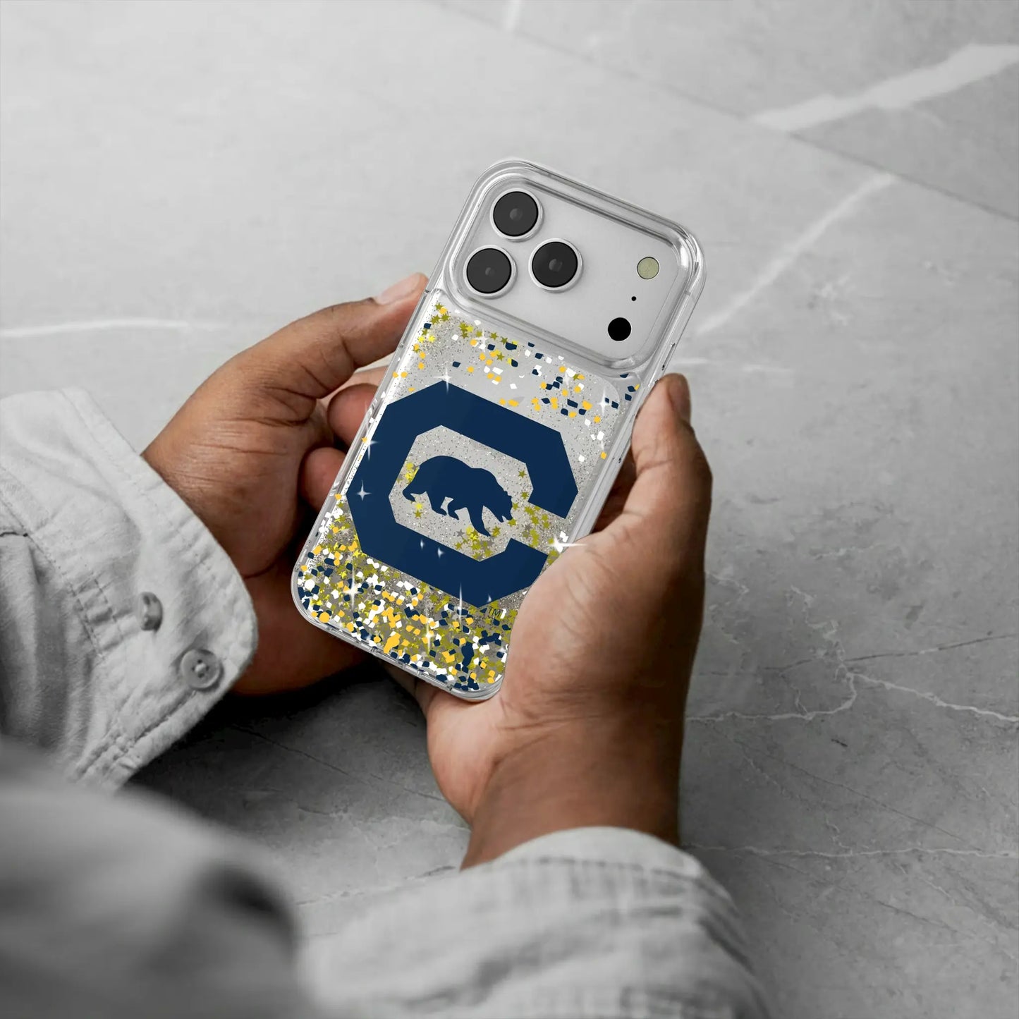 University of California Berkeley Golden Bears Confetti Glitter Phone Case for Apple iPhone