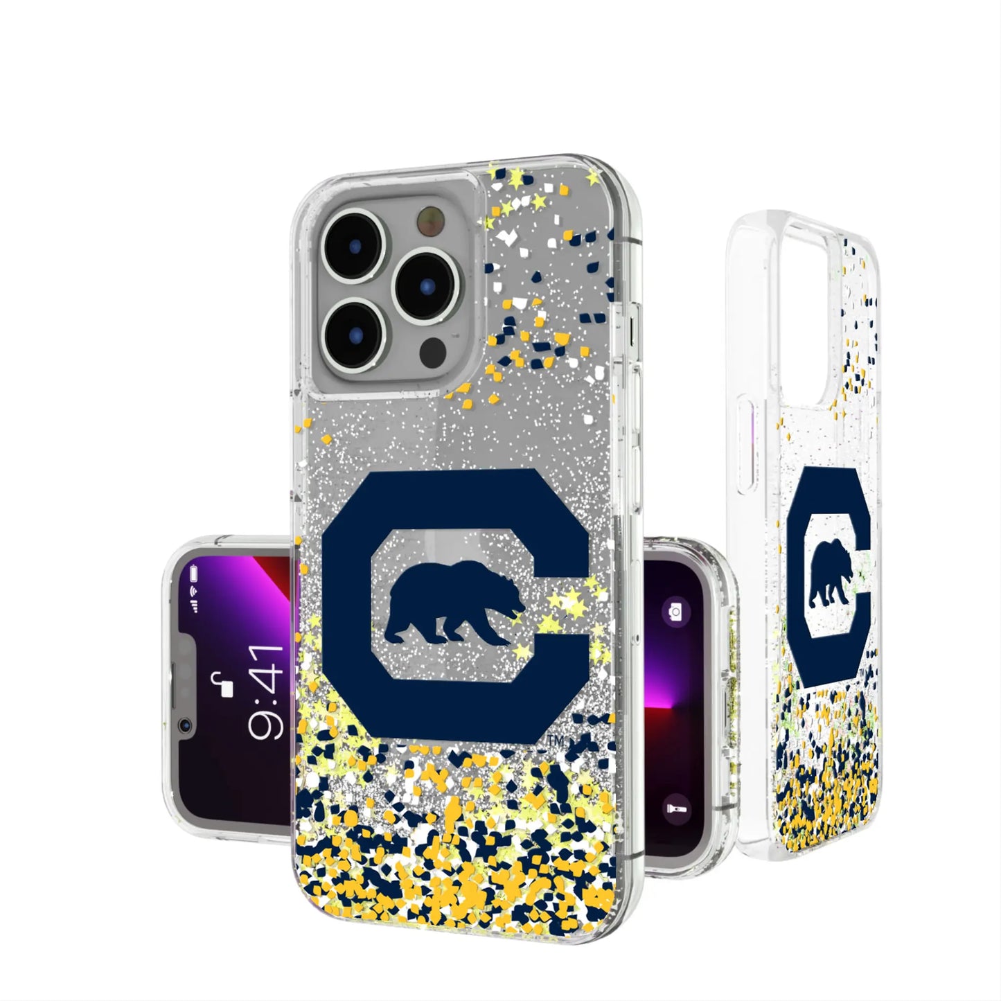 University of California Berkeley Golden Bears Confetti Glitter Phone Case for Apple iPhone