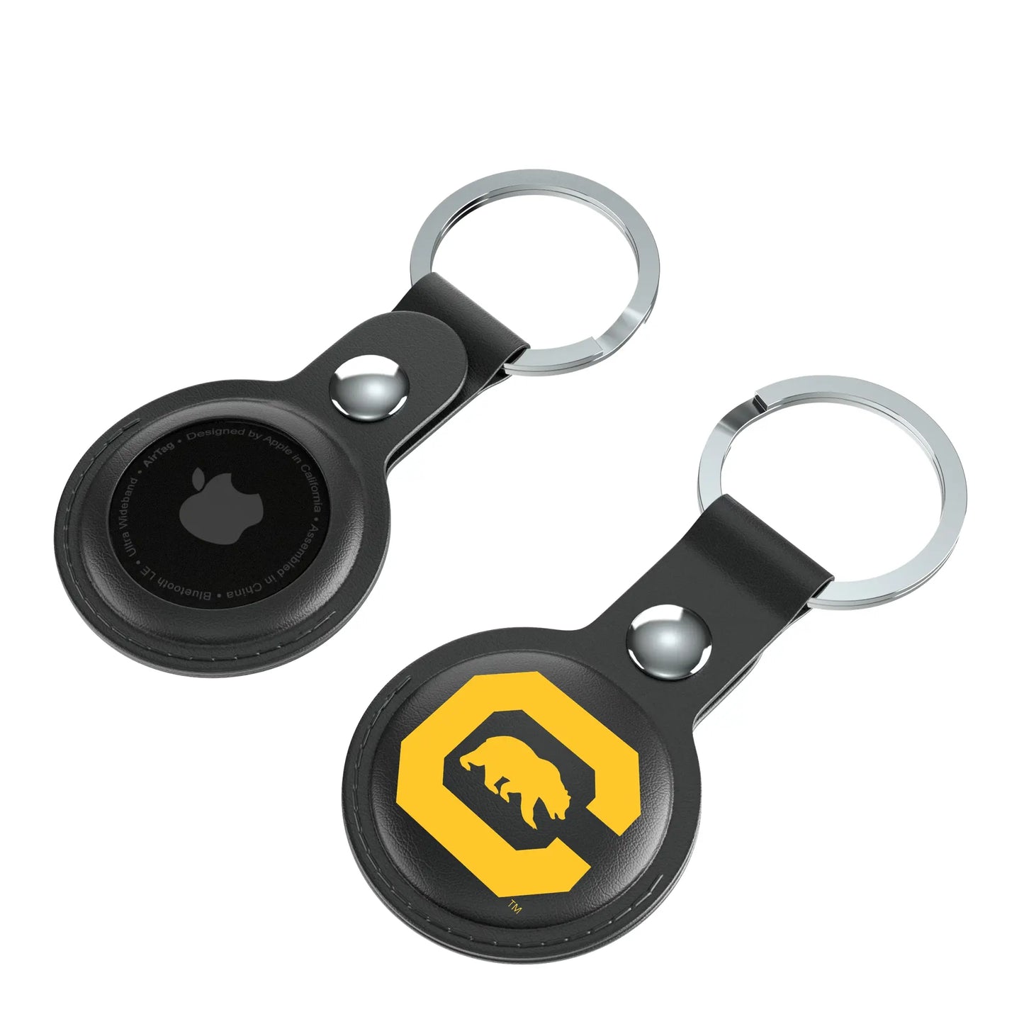 University of California Berkeley Golden Bears Insignia Black Airtag Holder 2-Pack