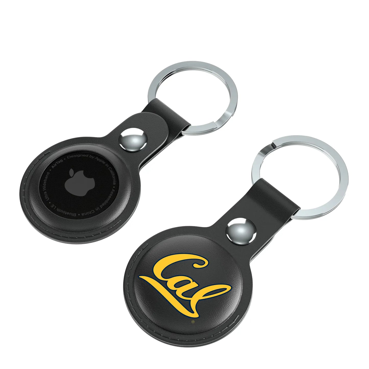 University of California Berkeley Golden Bears Insignia Black Airtag Holder 2-Pack