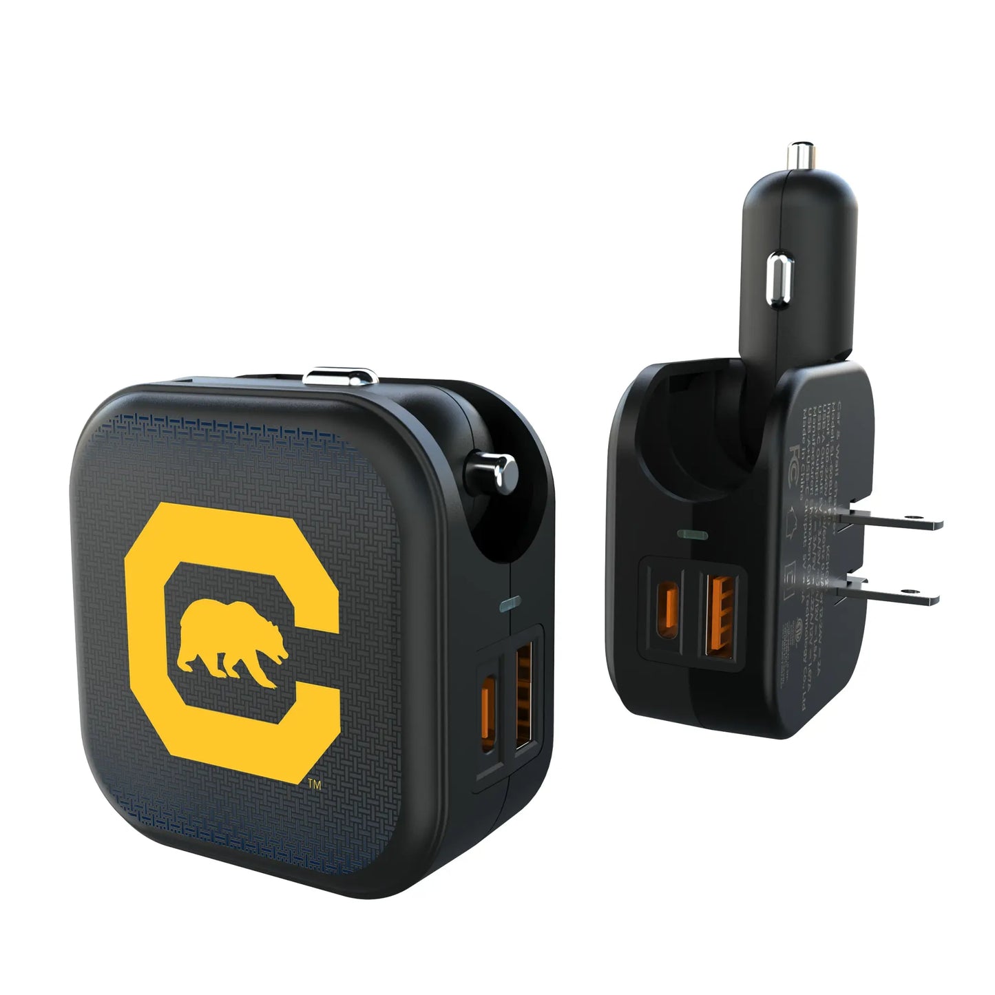 University of California Berkeley Golden Bears Linen 2 in 1 USB A/C Charger