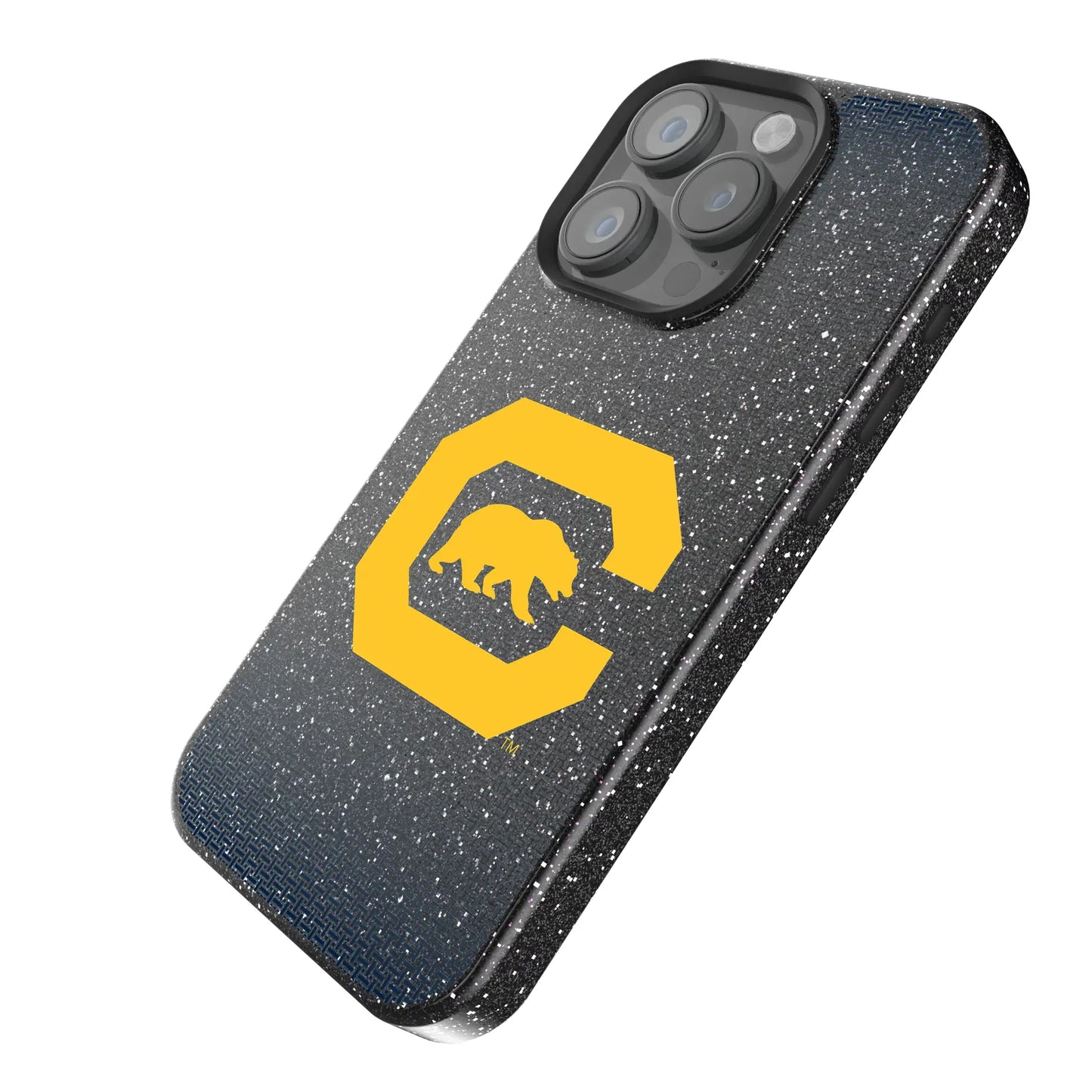 University of California Berkeley Golden Bears Linen Black Bling Phone Case for Apple iPhone