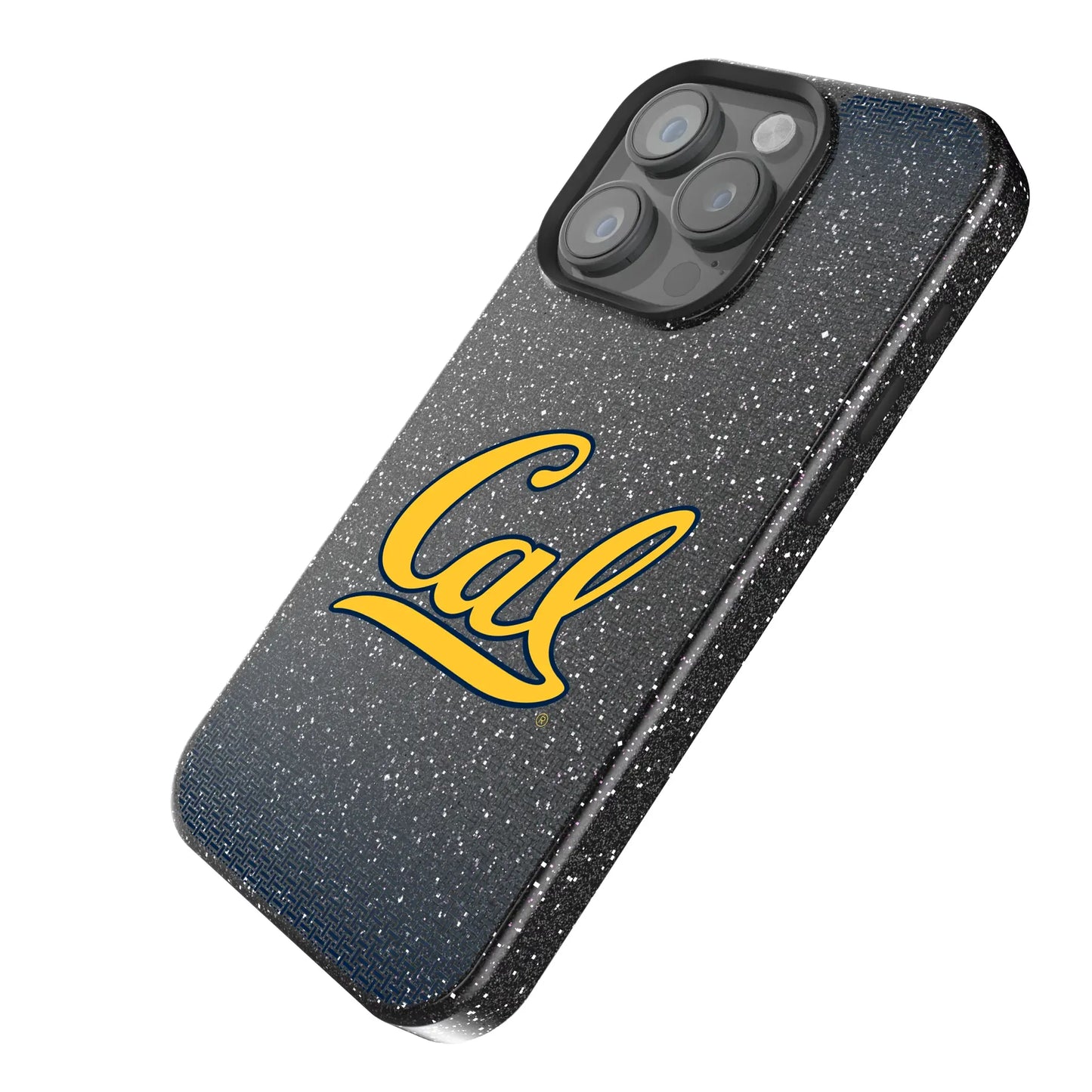 University of California Berkeley Golden Bears Linen Black Bling Phone Case for Apple iPhone