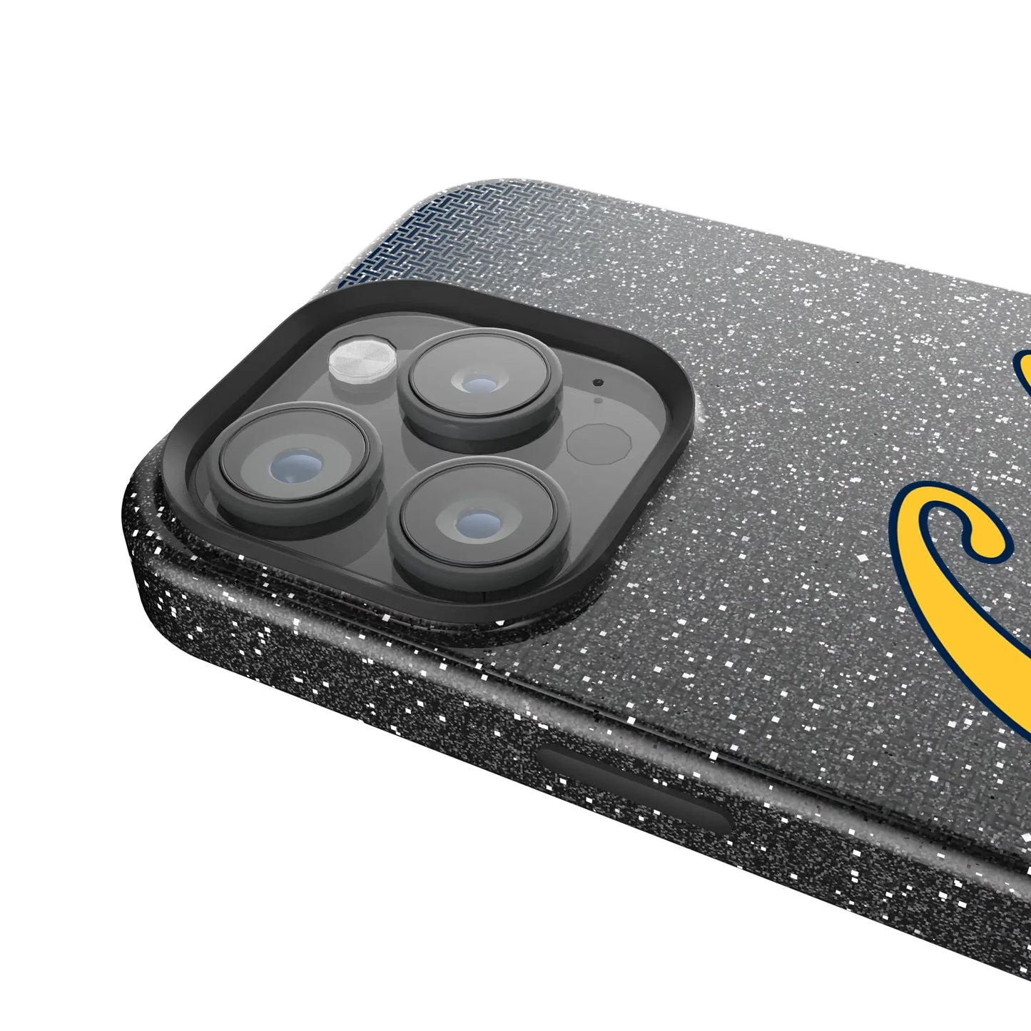University of California Berkeley Golden Bears Linen Black Bling Phone Case for Apple iPhone