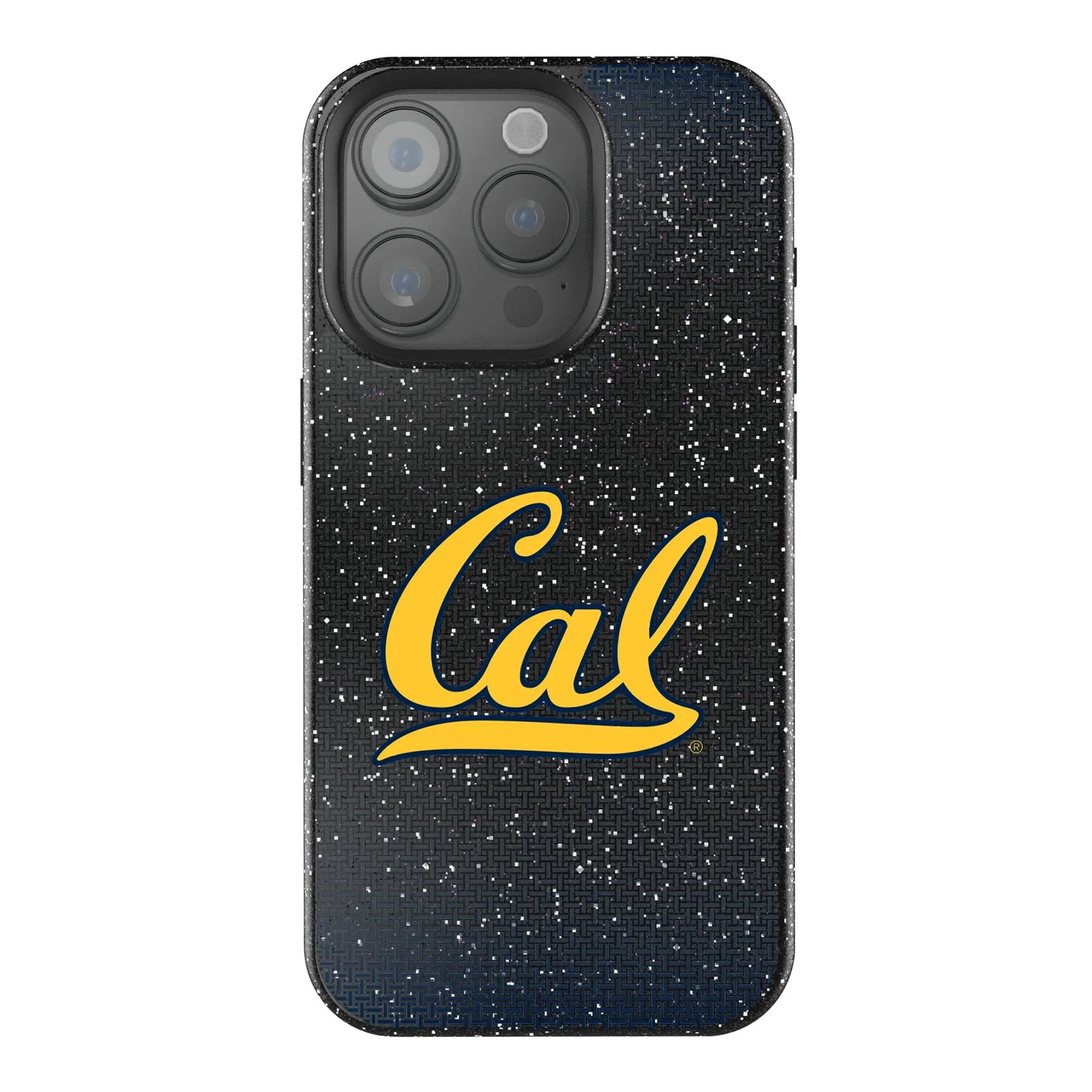 University of California Berkeley Golden Bears Linen Black Bling Phone Case for Apple iPhone