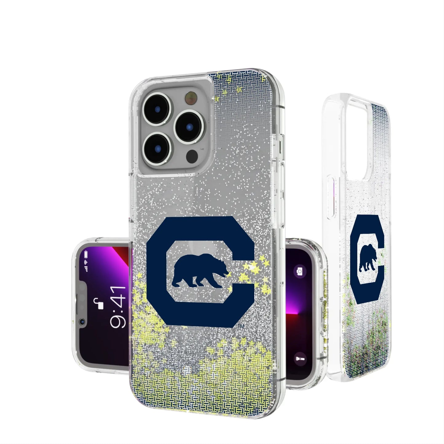 University of California Berkeley Golden Bears Linen Glitter Phone Case for Apple iPhone
