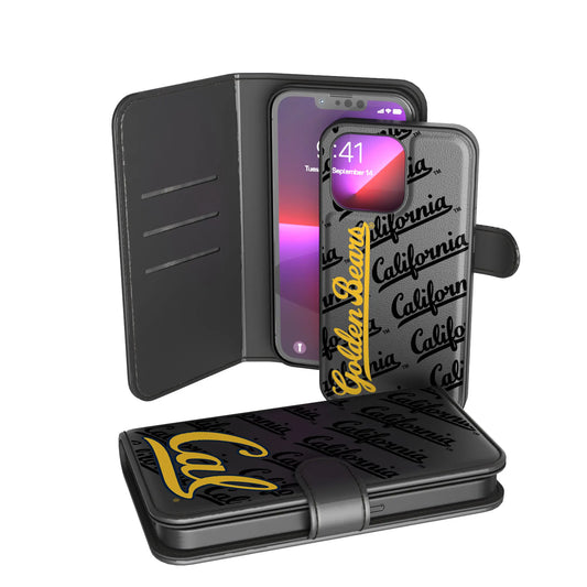 University of California Berkeley Golden Bears Monocolor Tilt Wallet Phone Case for Apple iPhone