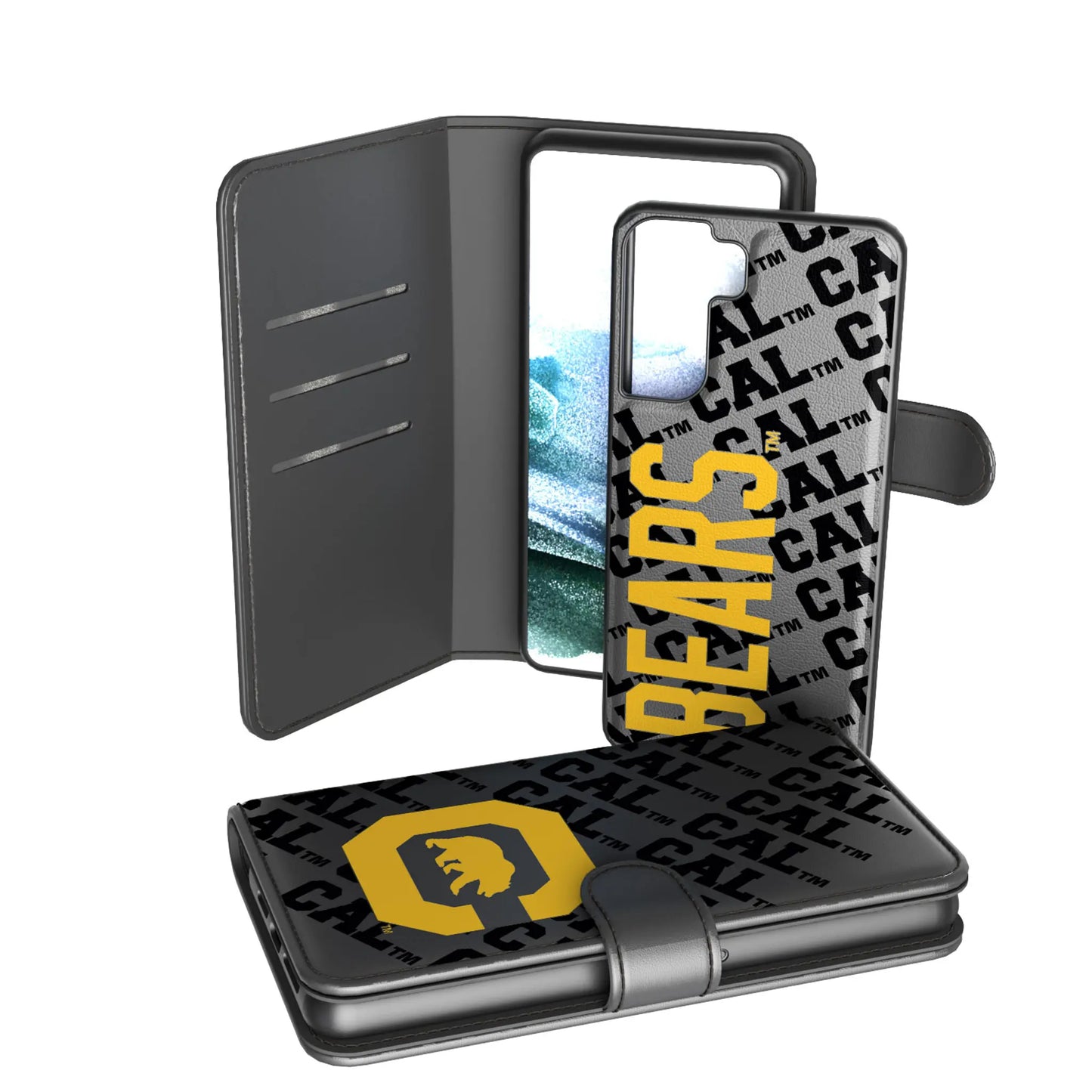 University of California Berkeley Golden Bears Monocolor Tilt Wallet Phone Case for Apple iPhone