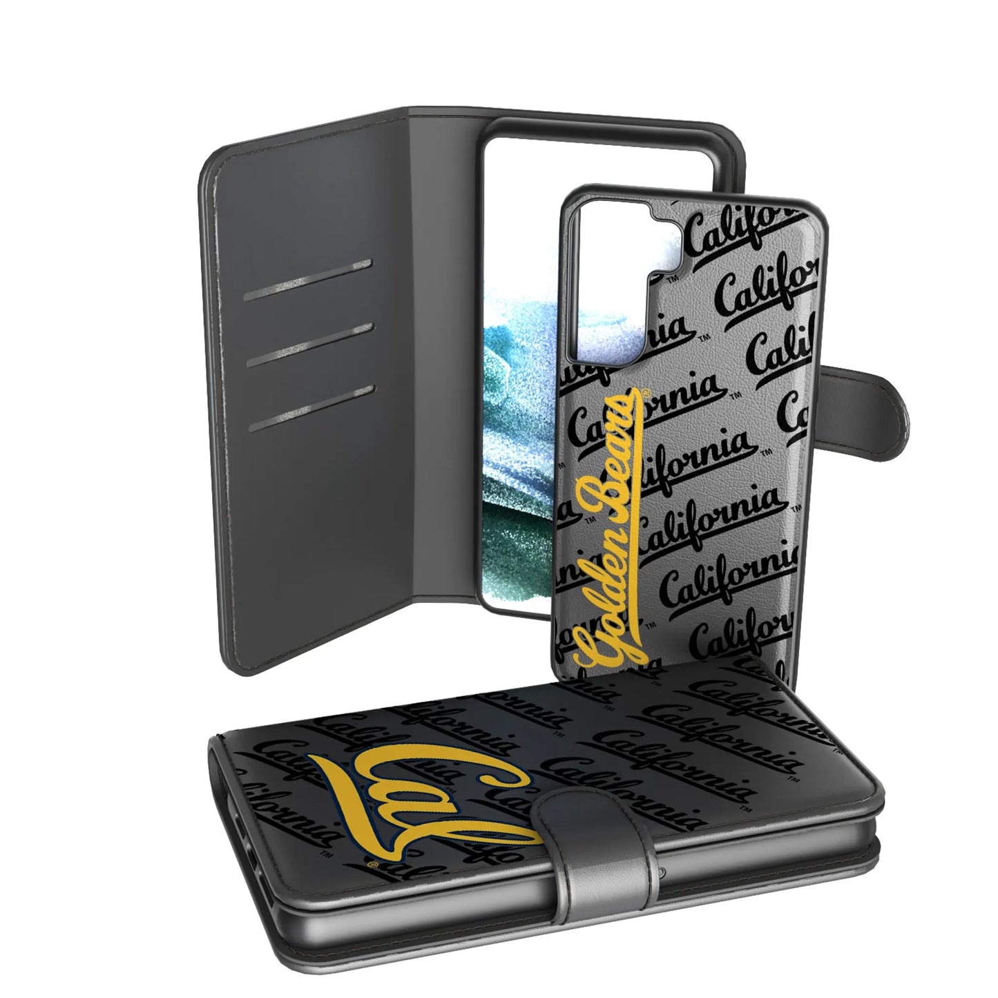 University of California Berkeley Golden Bears Monocolor Tilt Wallet Phone Case for Apple iPhone
