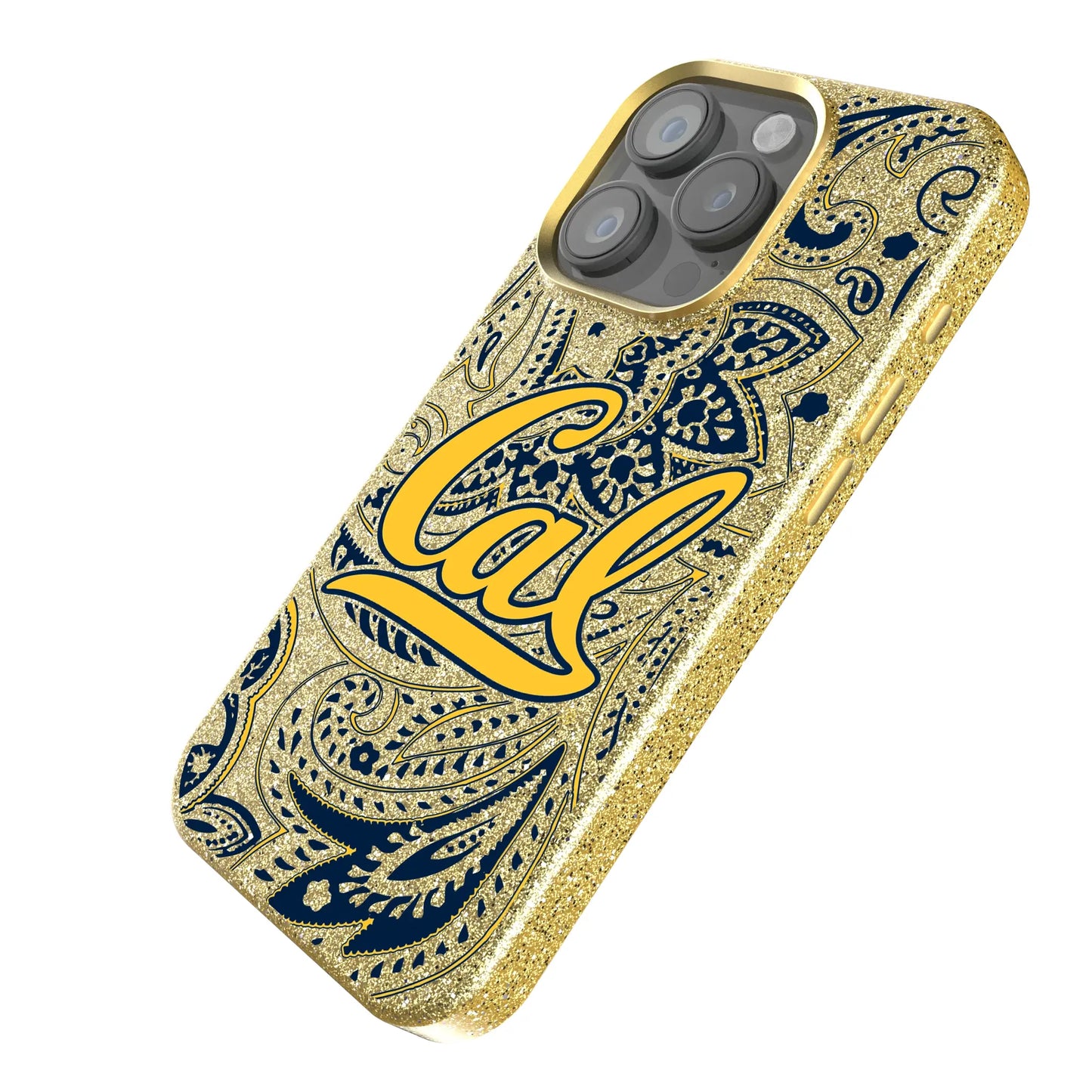 University of California Berkeley Golden Bears Paisley Bling Phone Case for Apple iPhone