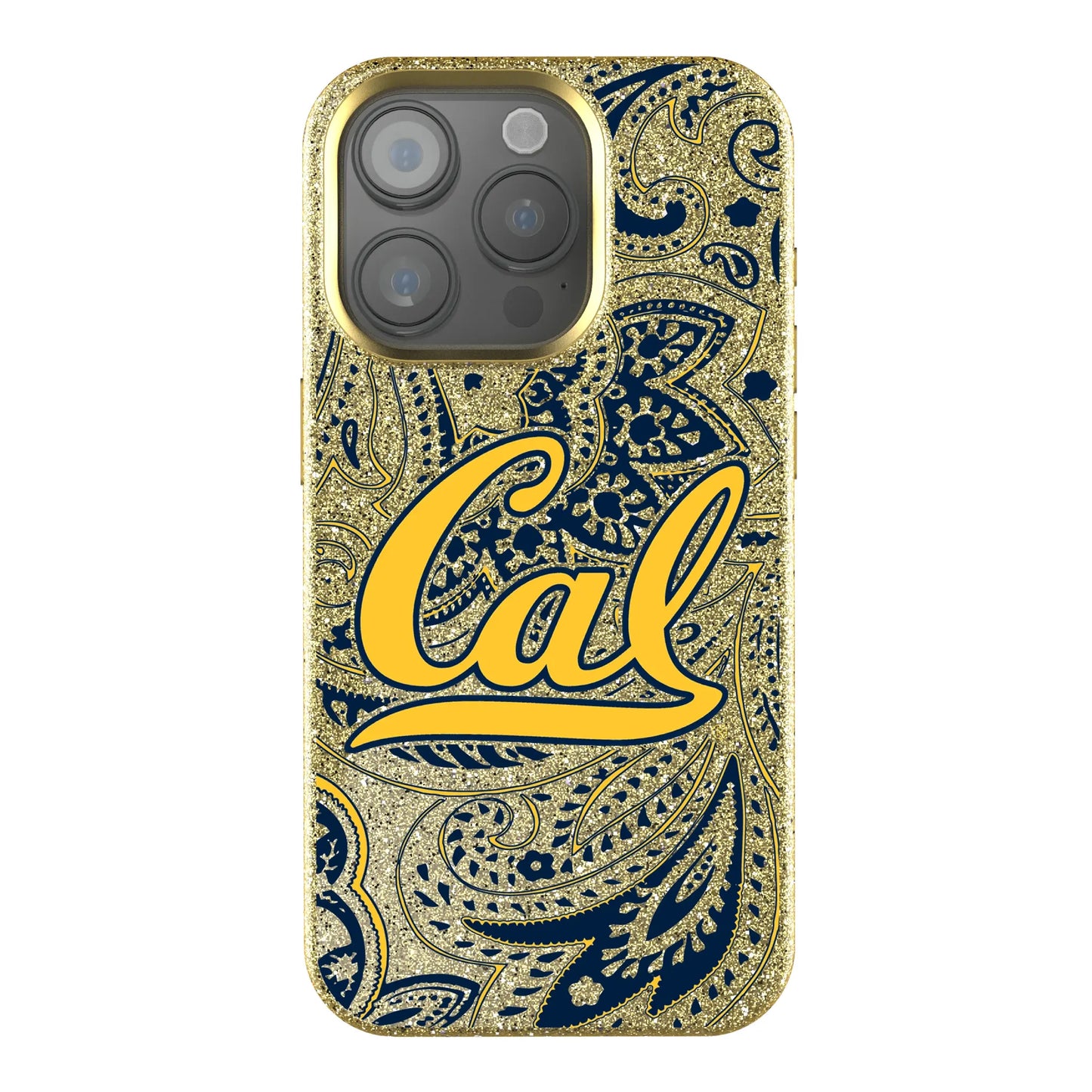 University of California Berkeley Golden Bears Paisley Bling Phone Case for Apple iPhone