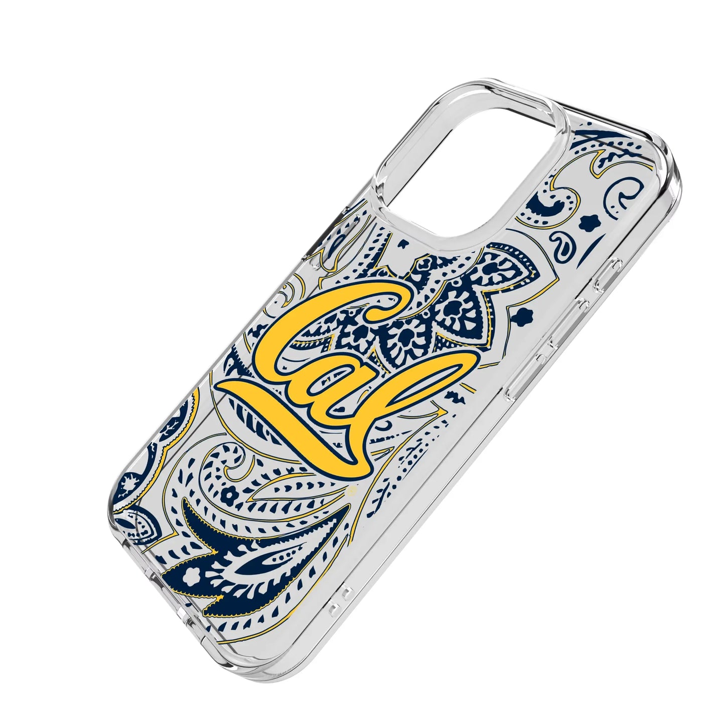 University of California Berkeley Golden Bears Paisley Clear Phone Case for Apple iPhone