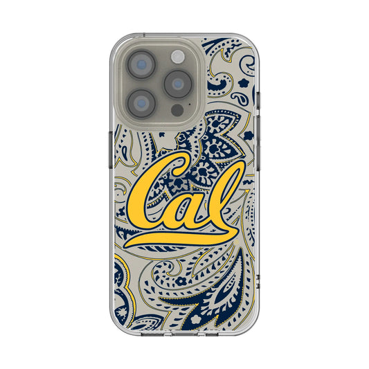 University of California Berkeley Golden Bears Paisley Clear Phone Case for Apple iPhone