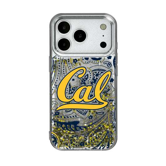 University of California Berkeley Golden Bears Paisley Glitter Phone Case for Apple iPhone