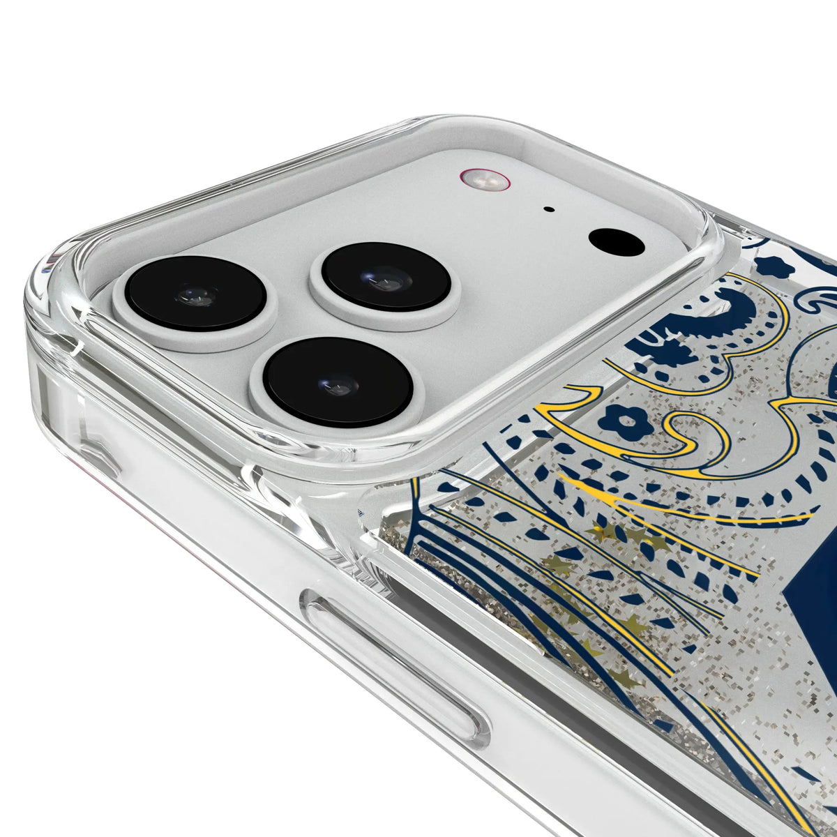 University of California Berkeley Golden Bears Paisley Glitter Phone Case for Apple iPhone