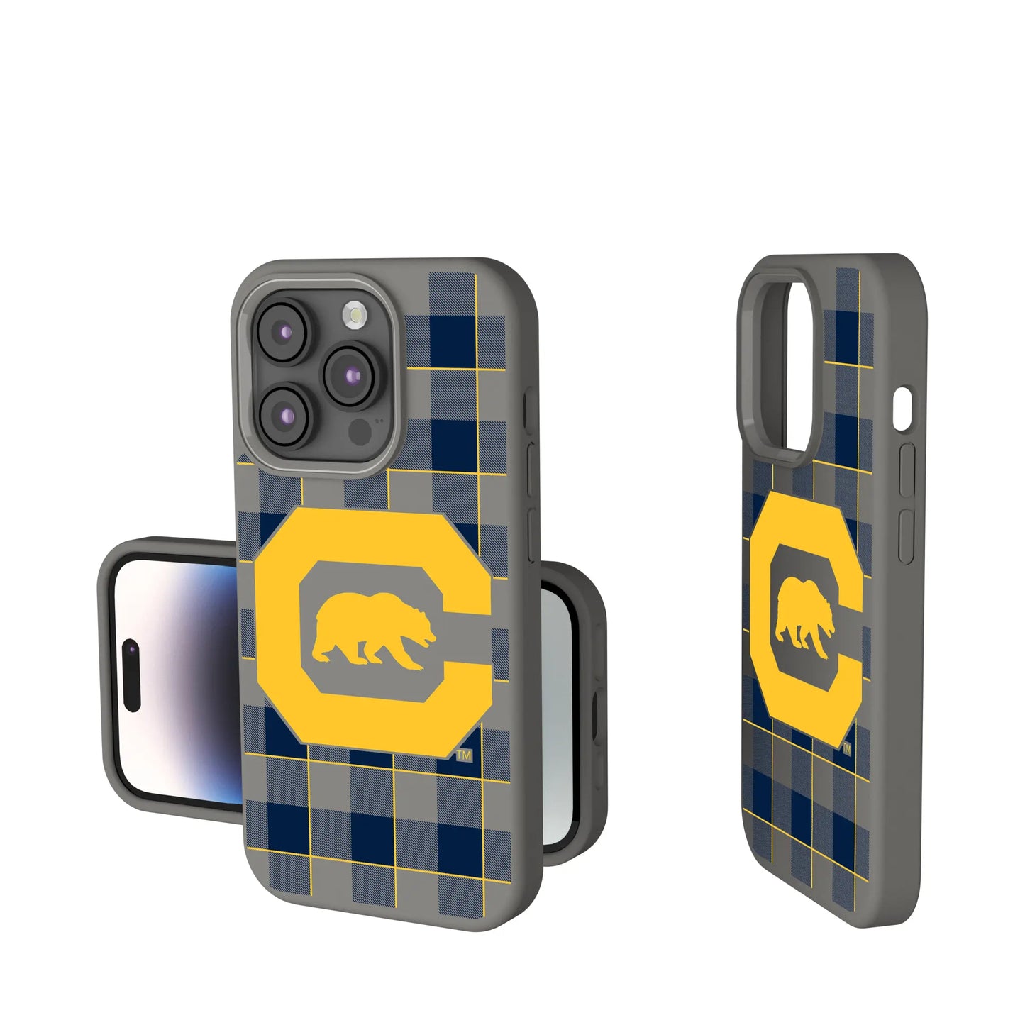 University of California Berkeley Golden Bears Plaid Soft Touch Phone Case for Apple iPhone