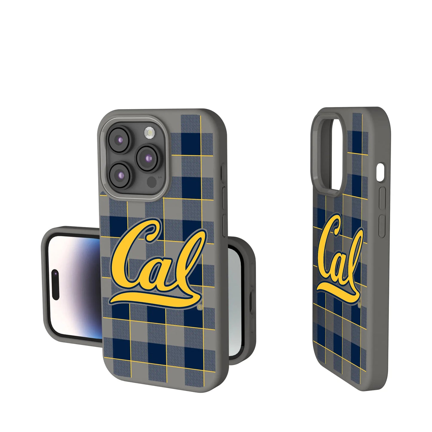 University of California Berkeley Golden Bears Plaid Soft Touch Phone Case for Apple iPhone