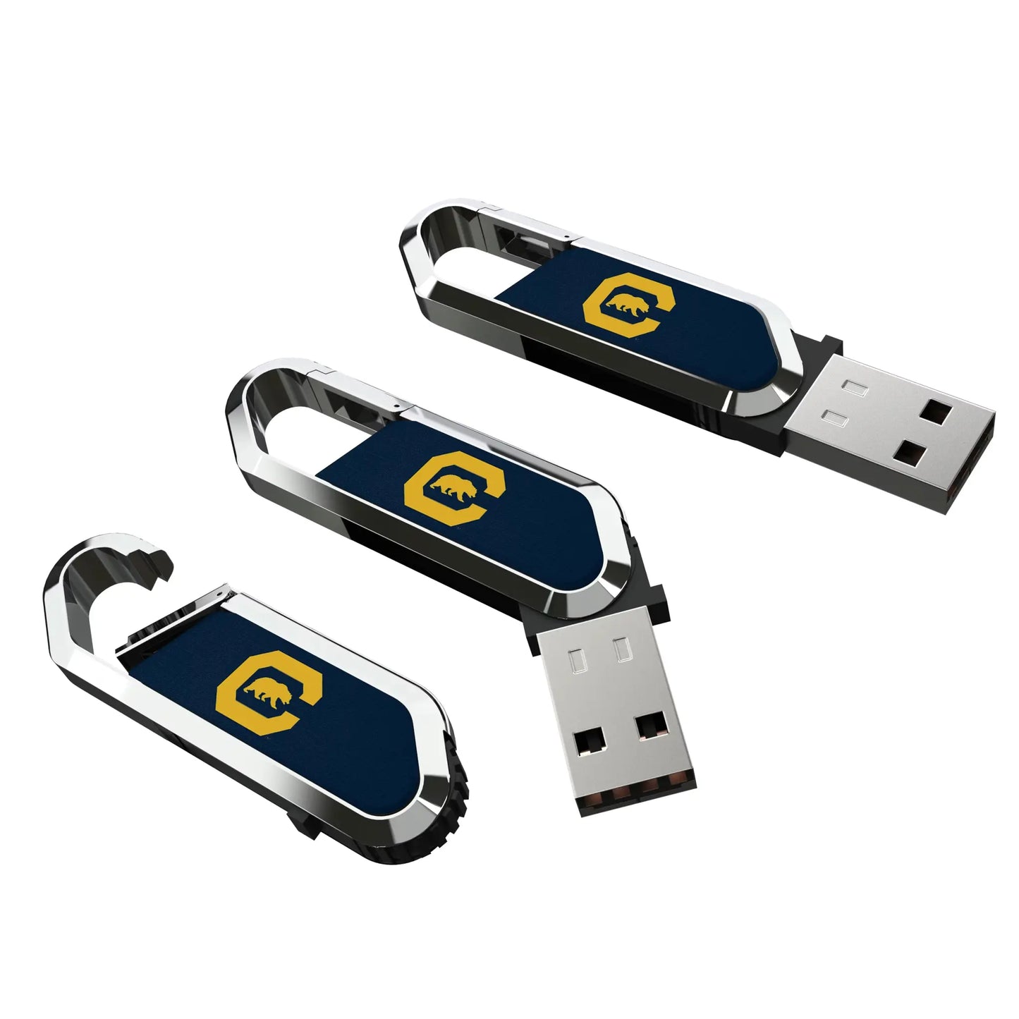 University of California Berkeley Golden Bears Solid USB 64GB Clip Style Flash Drive
