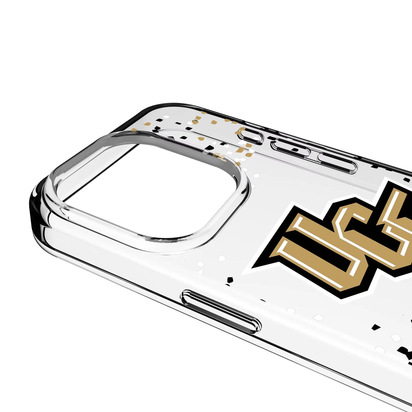 University of Central Florida Golden Knights Confetti Clear Phone Case for Apple iPhone
