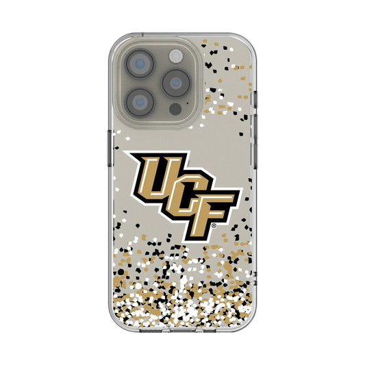 University of Central Florida Golden Knights Confetti Clear Phone Case for Apple iPhone